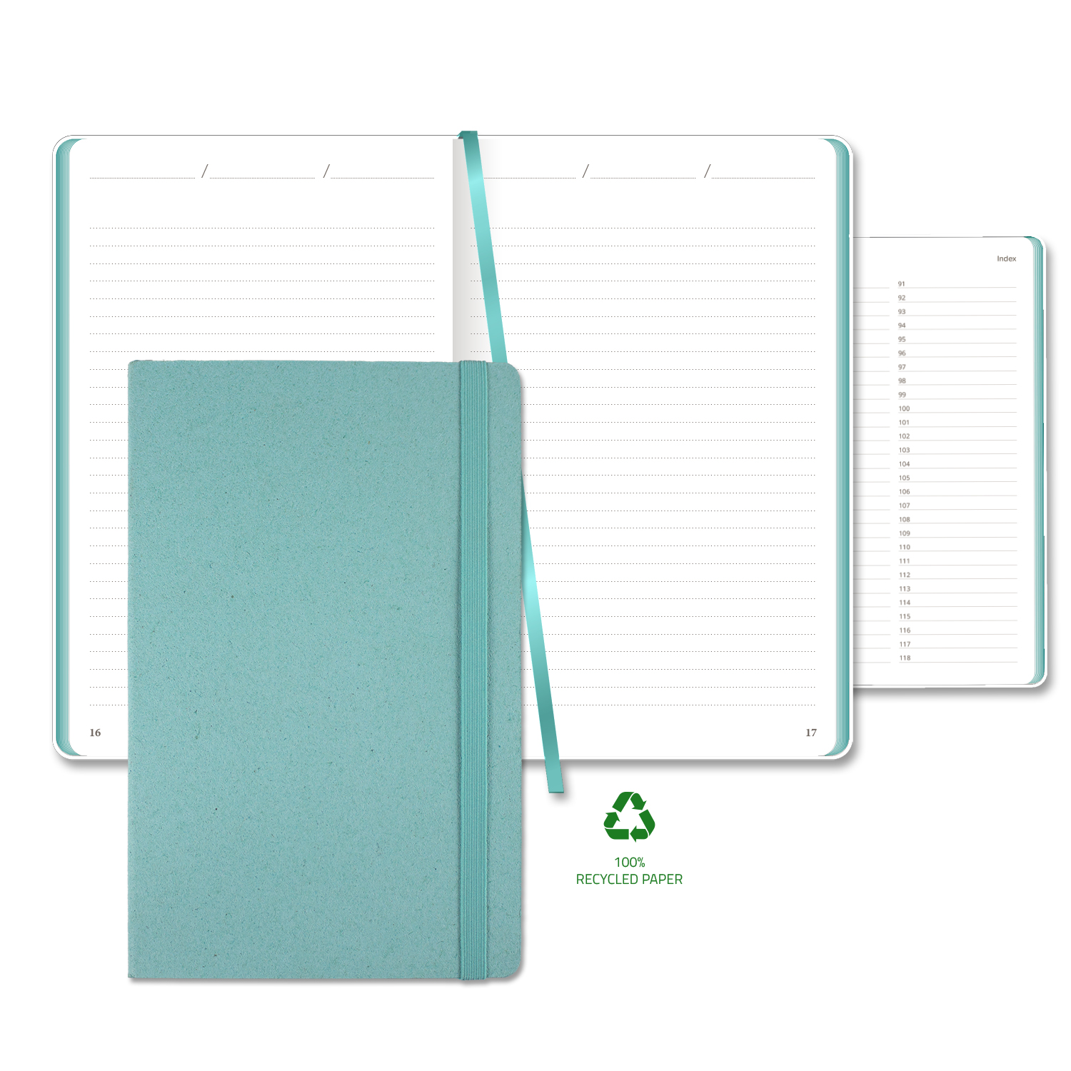 Picture of Castelli Carapace Medio Lined Recycled White Page Journal