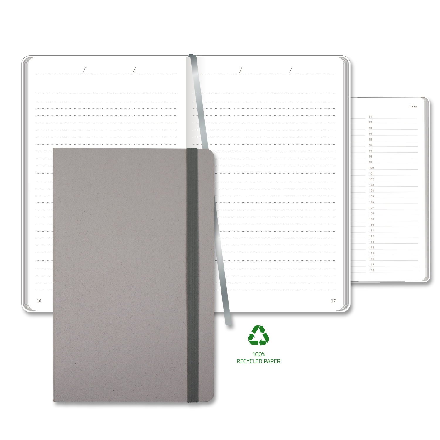 Picture of Castelli Carapace Medio Lined Recycled White Page Journal