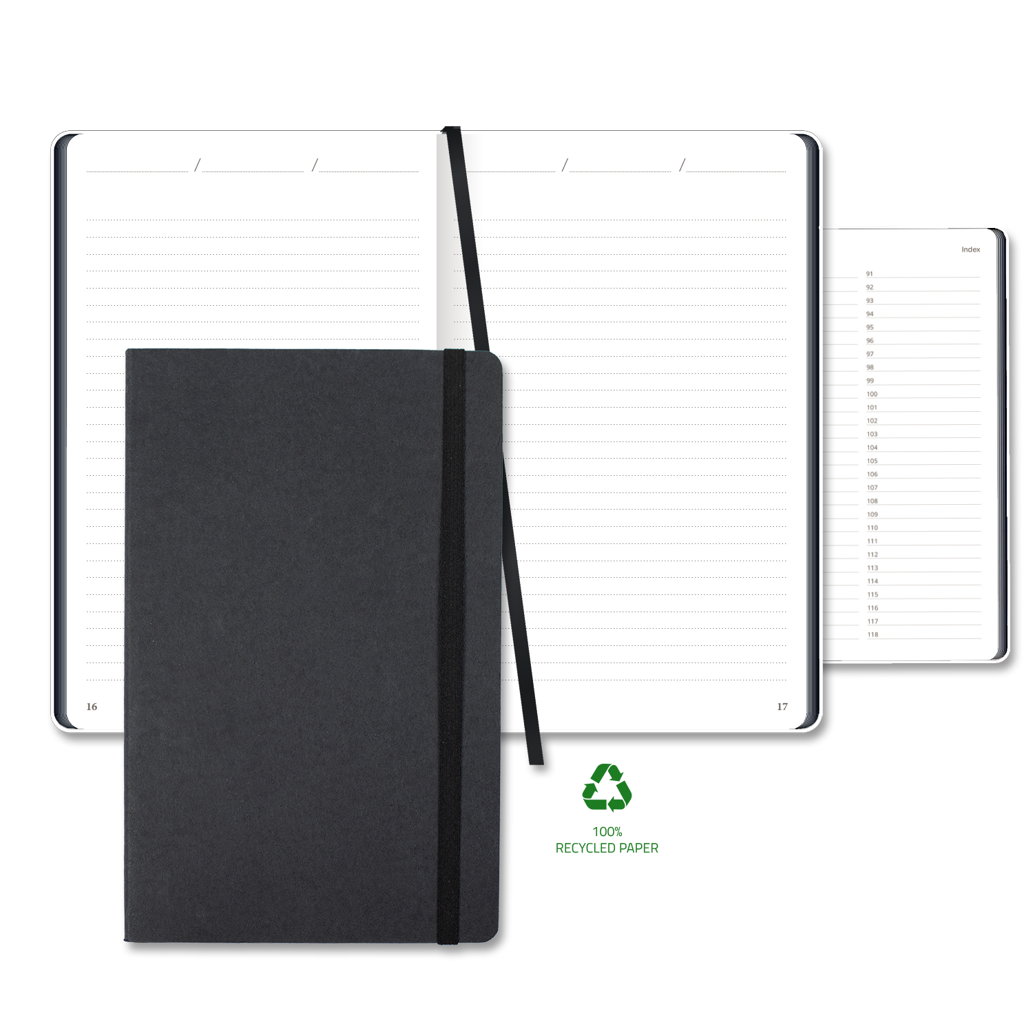 Picture of Castelli Carapace Medio Lined Recycled White Page Journal