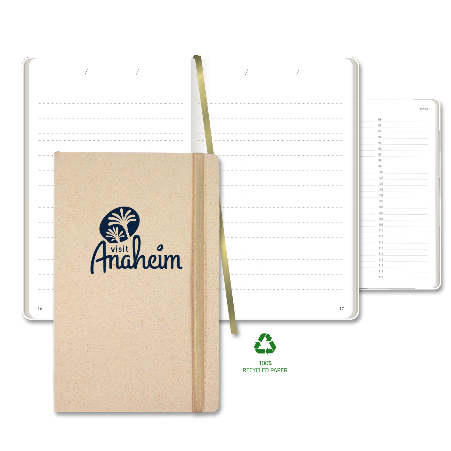 Picture of Castelli Carapace Medio Lined Recycled White Page Journal