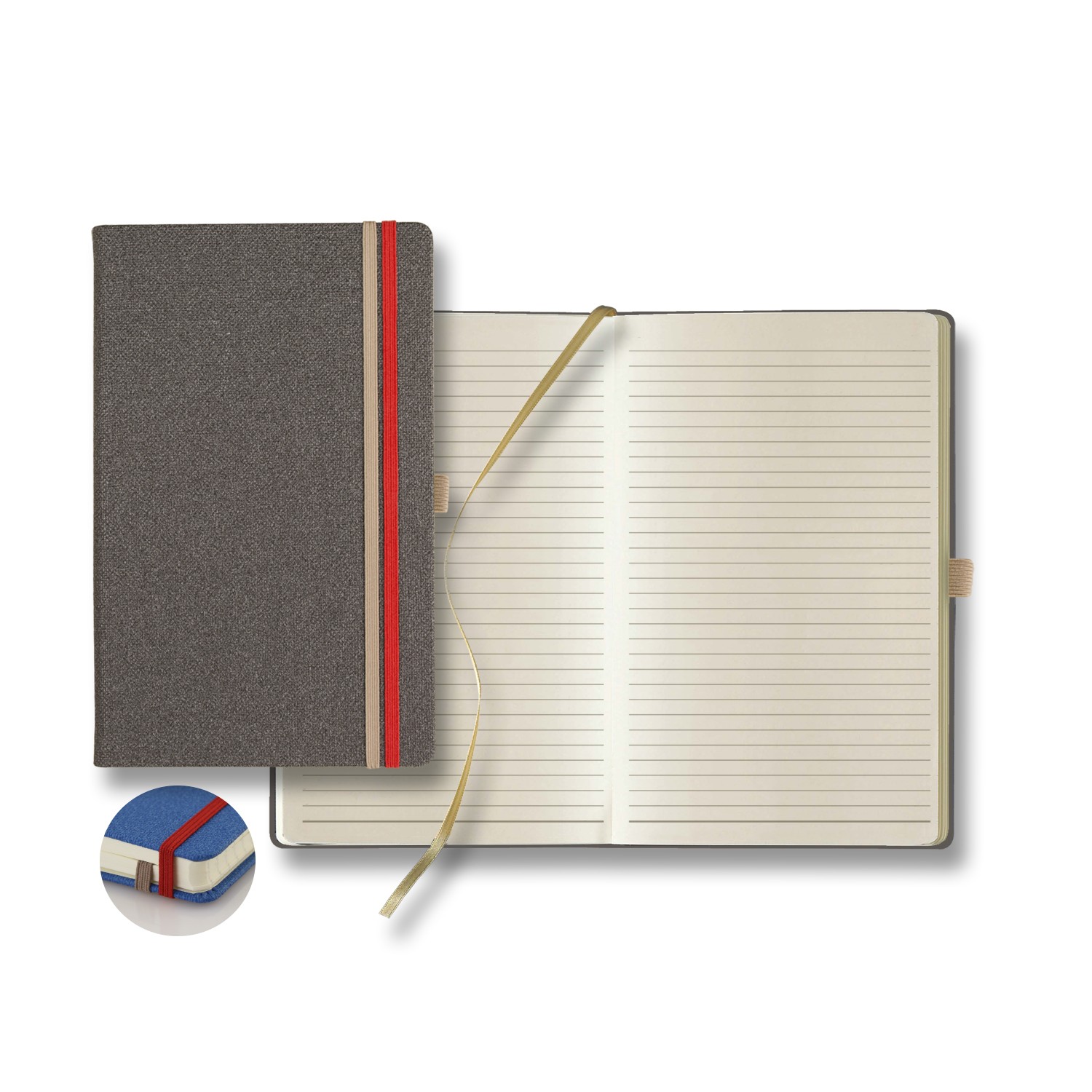 Picture of Castelli Bi Band Medio Lined Ivory Page Journal