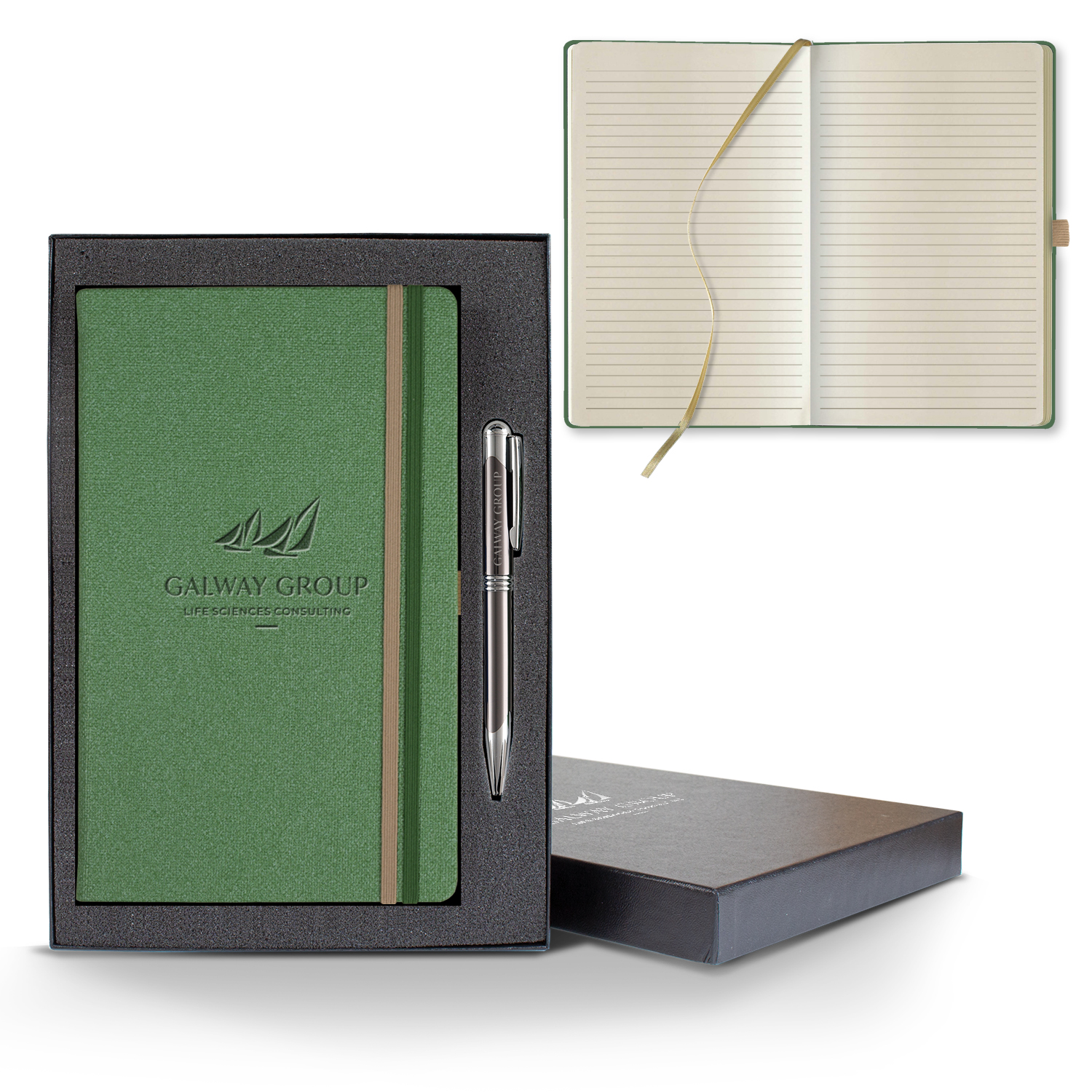 Picture of Castelli Bi Band Medio Lined Ivory Page Journal Gift Set