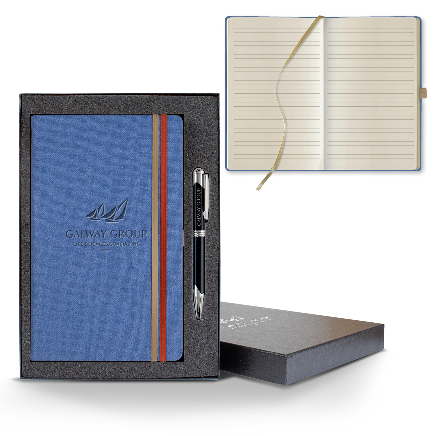 Picture of Castelli Bi Band Medio Lined Ivory Page Journal Gift Set