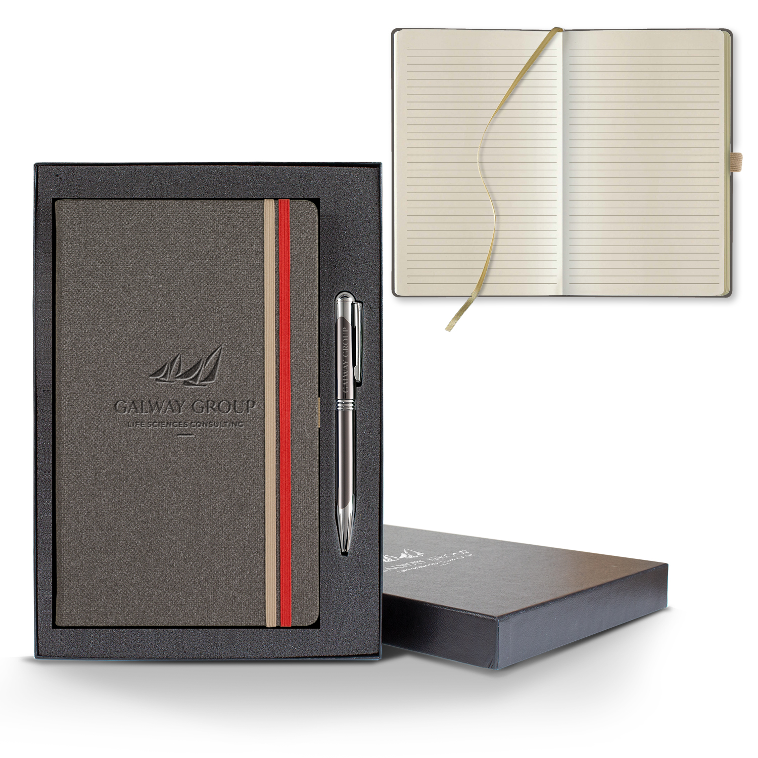 Picture of Castelli Bi Band Medio Lined Ivory Page Journal Gift Set