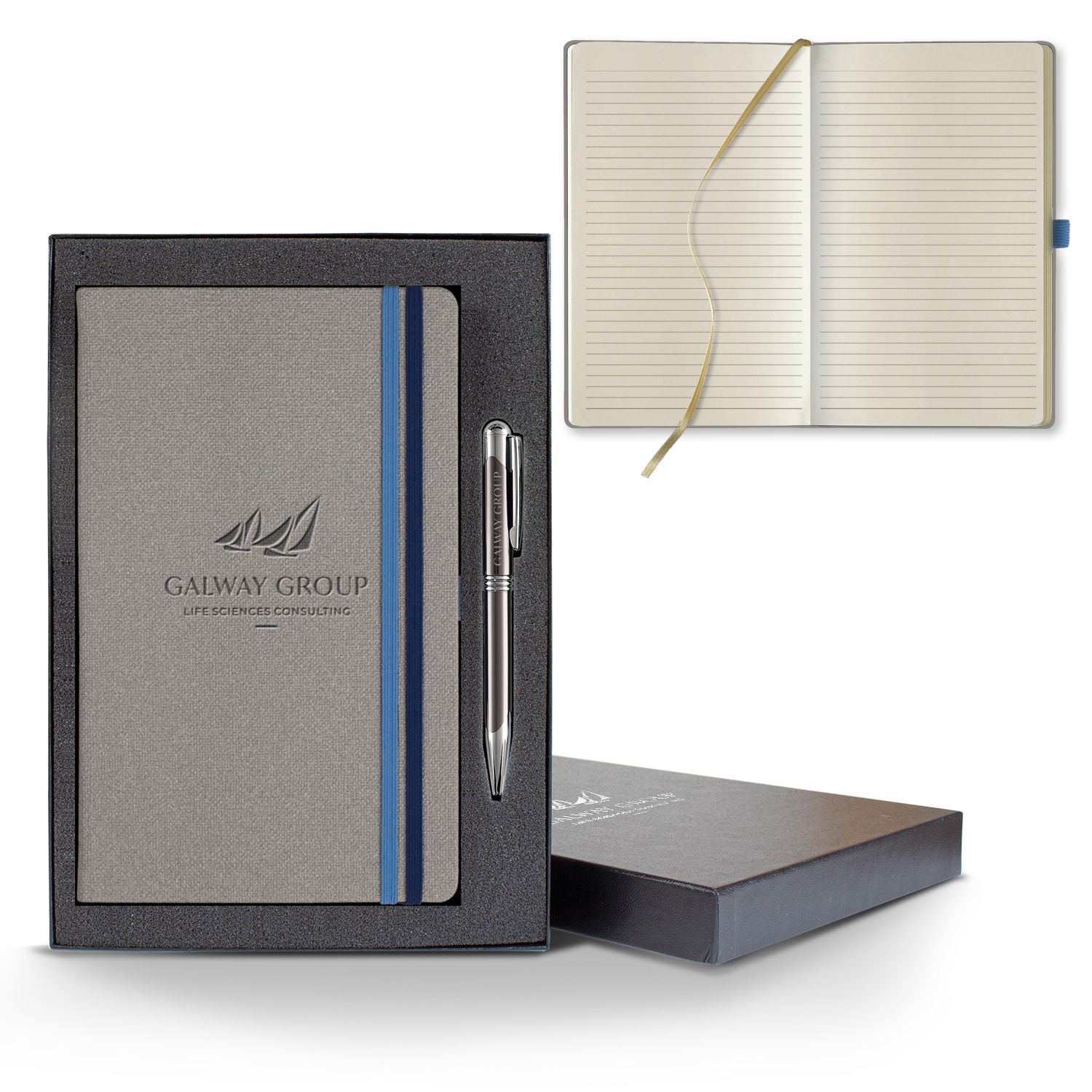 Picture of Castelli Bi Band Medio Lined Ivory Page Journal Gift Set