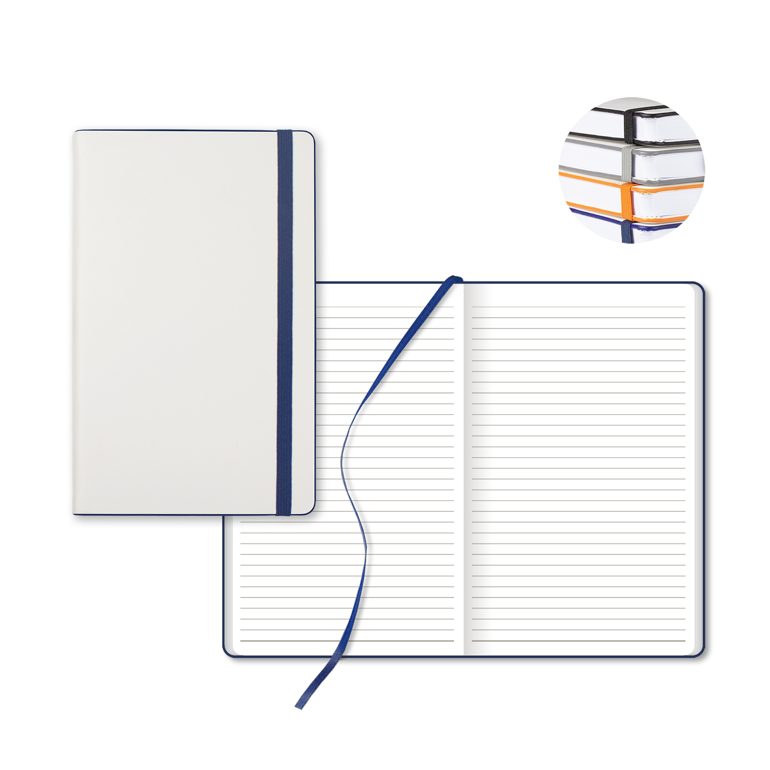 Picture of Castelli White Laser Medio Lined White Page Journal