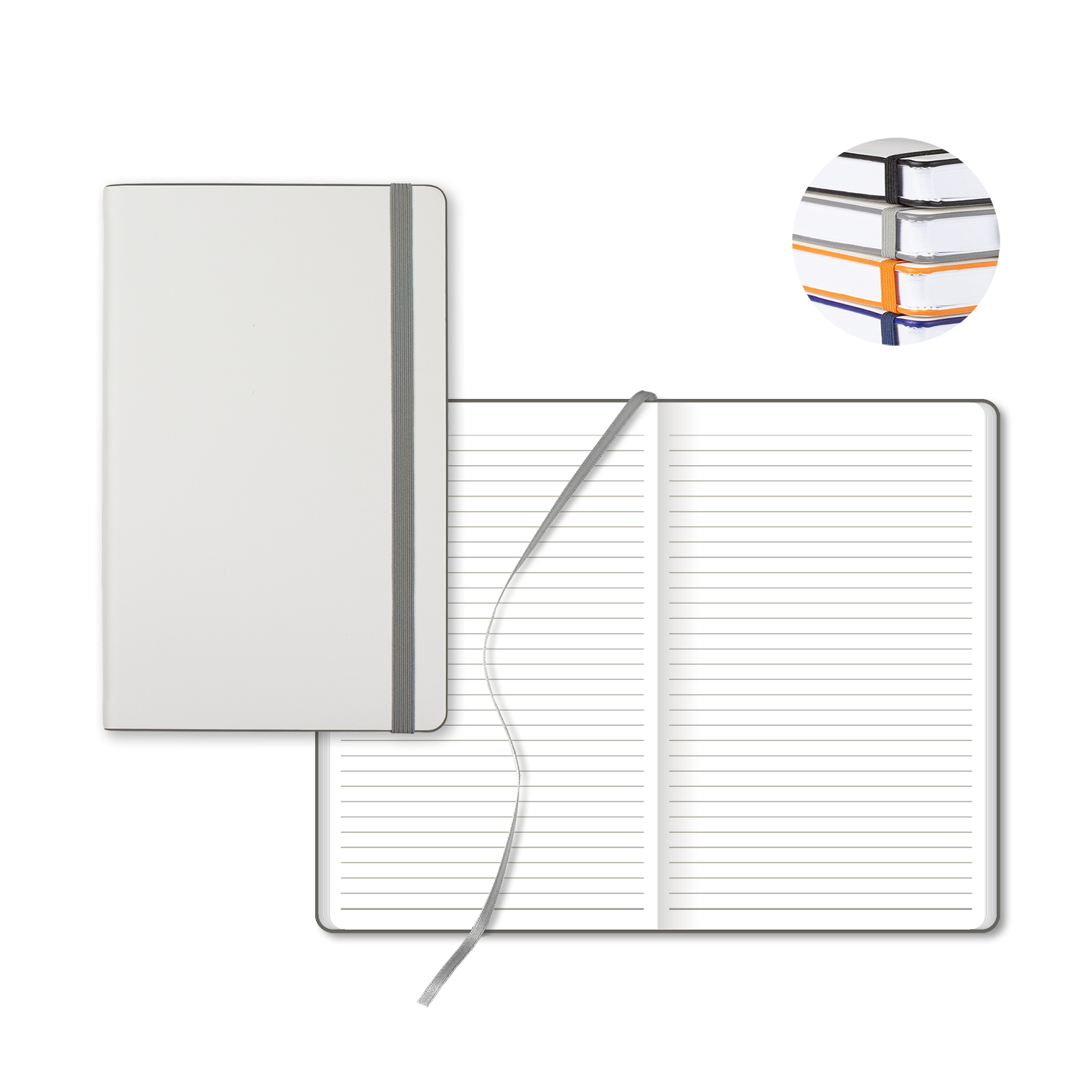 Picture of Castelli White Laser Medio Lined White Page Journal