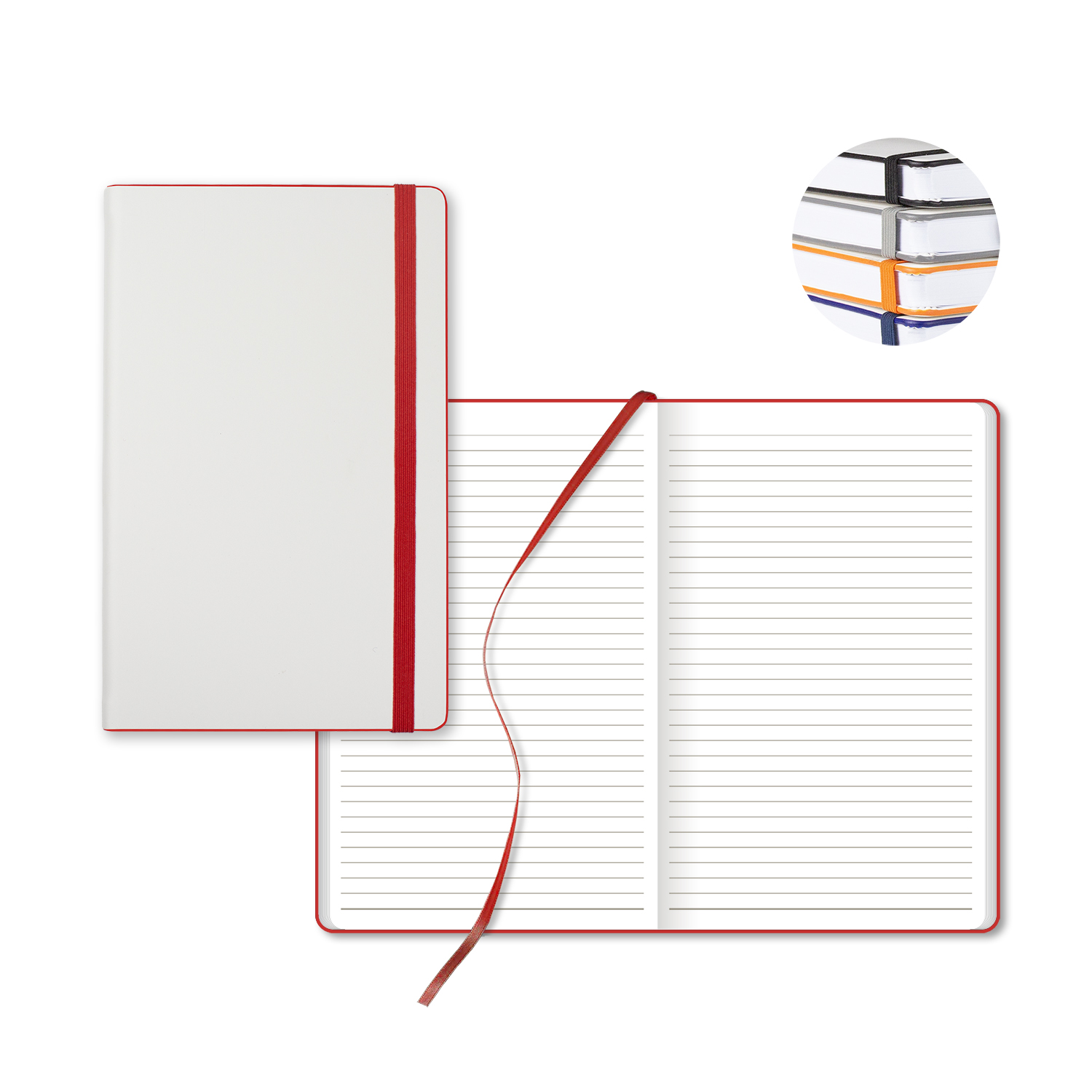 Picture of Castelli White Laser Medio Lined White Page Journal