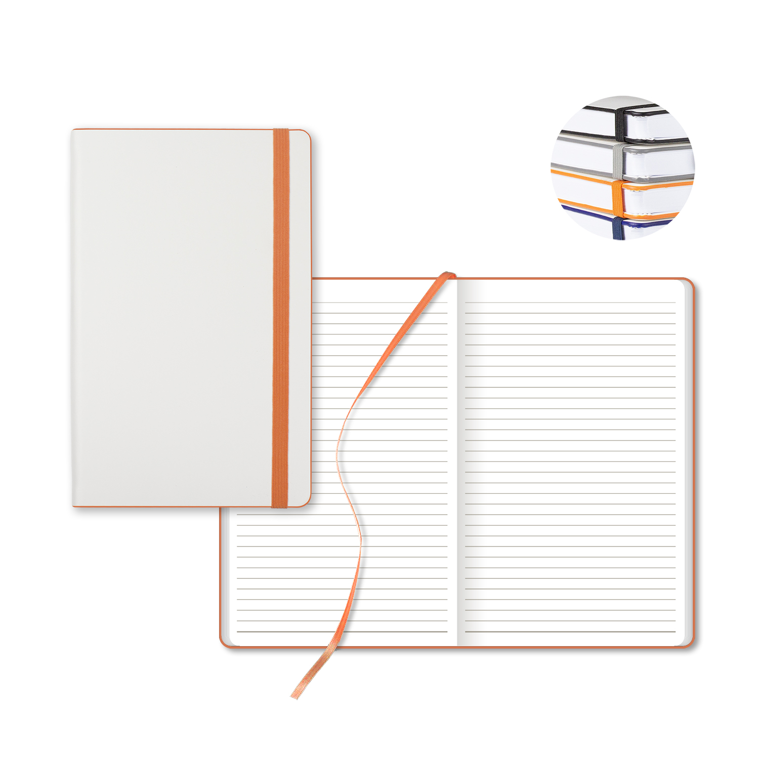 Picture of Castelli White Laser Medio Lined White Page Journal