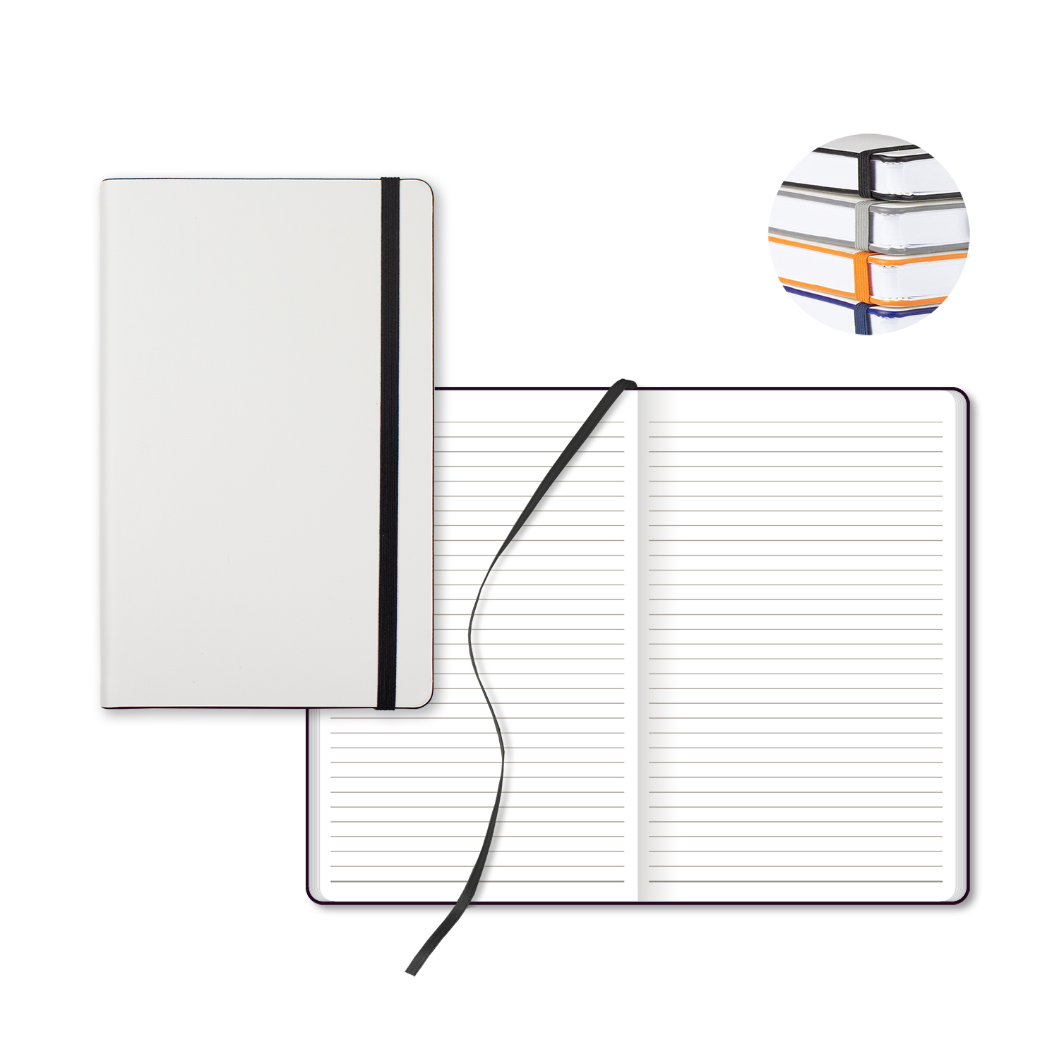 Picture of Castelli White Laser Medio Lined White Page Journal