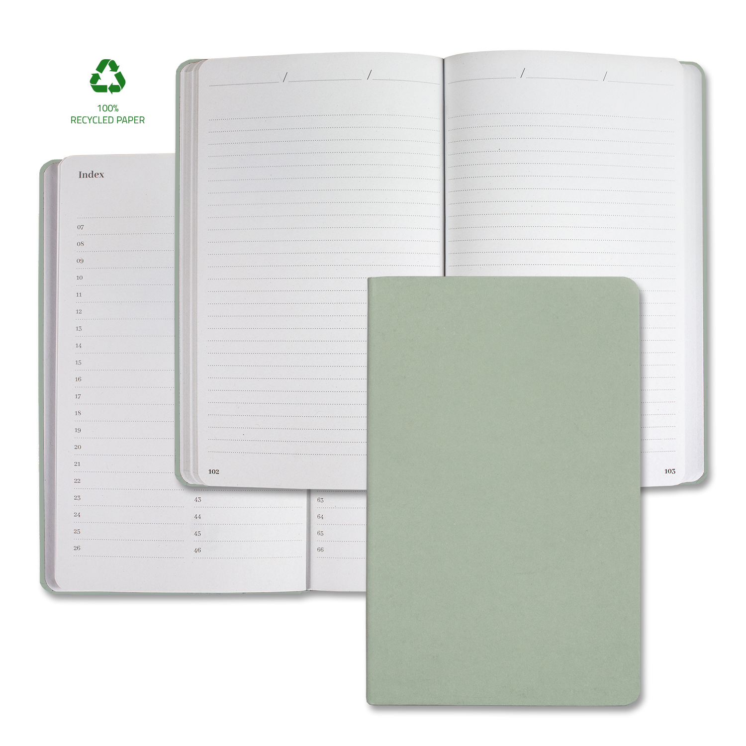 Picture of Castelli Samoa ECO Indexed Recycled White Page Journal