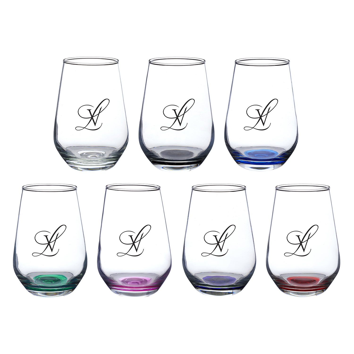 Picture of 16 oz. Vaso Silicia Stemless Wine Glasses