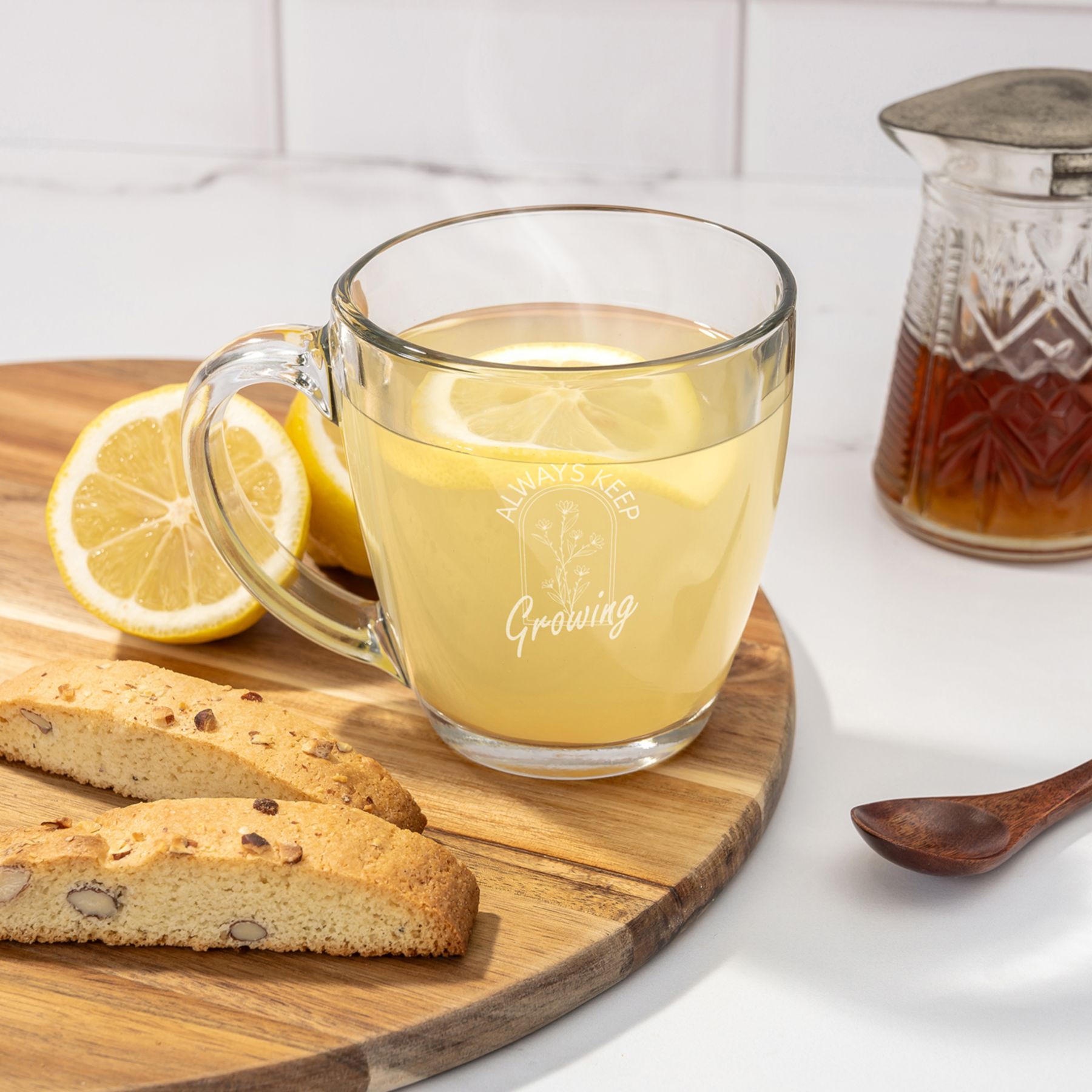 Picture of Pod Etched Tapered Glass Mug 15.5 Oz.