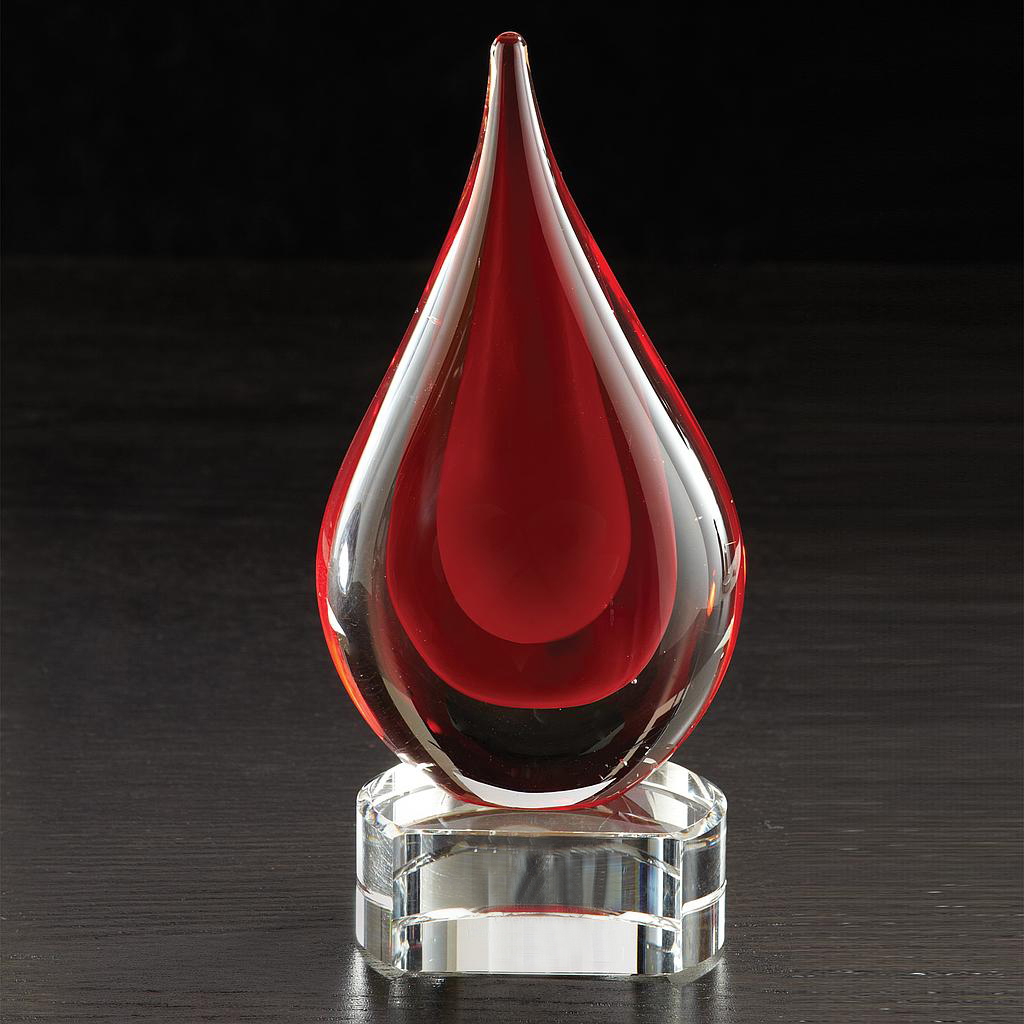 Picture of Fusion Art Glass Award w/ Blue Base