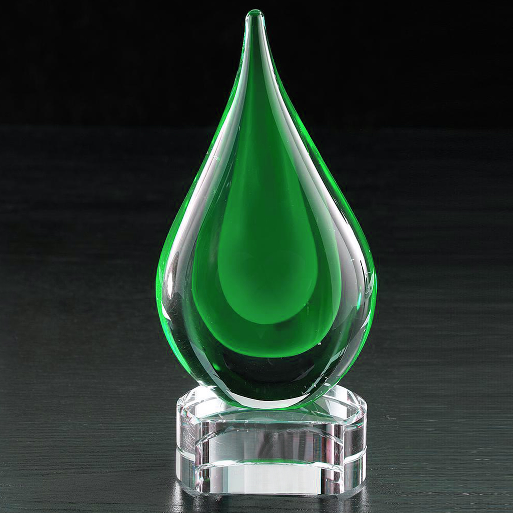 Picture of Fusion Art Glass Award w/ Blue Base