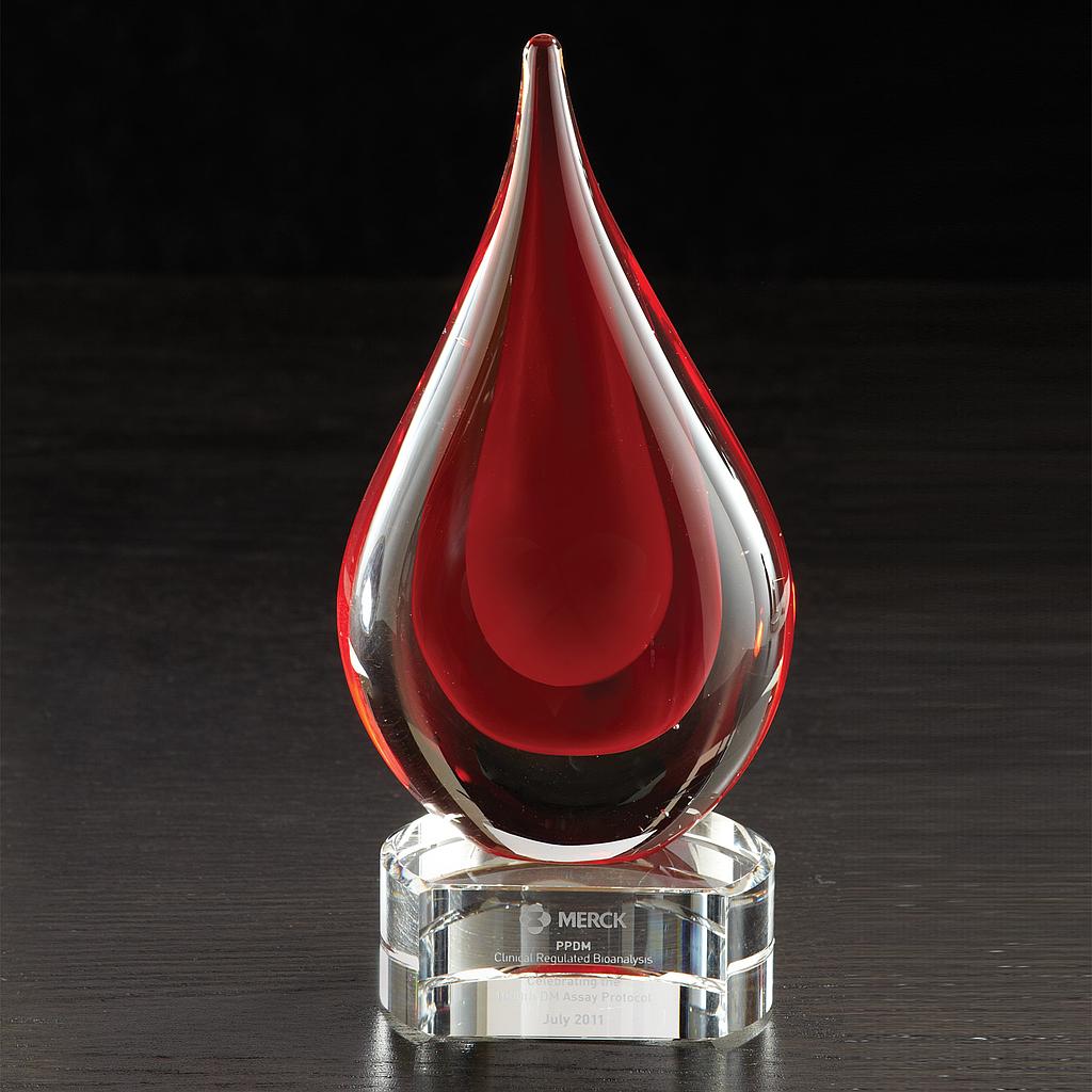 Picture of Fusion Art Glass Award w/ Clear Base