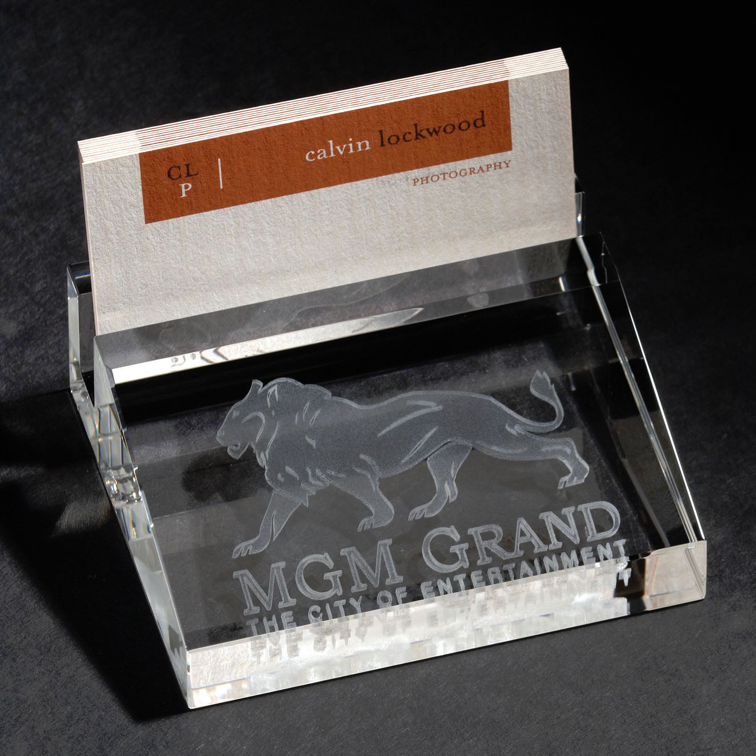 Picture of 3D Crystal Business Card Holder