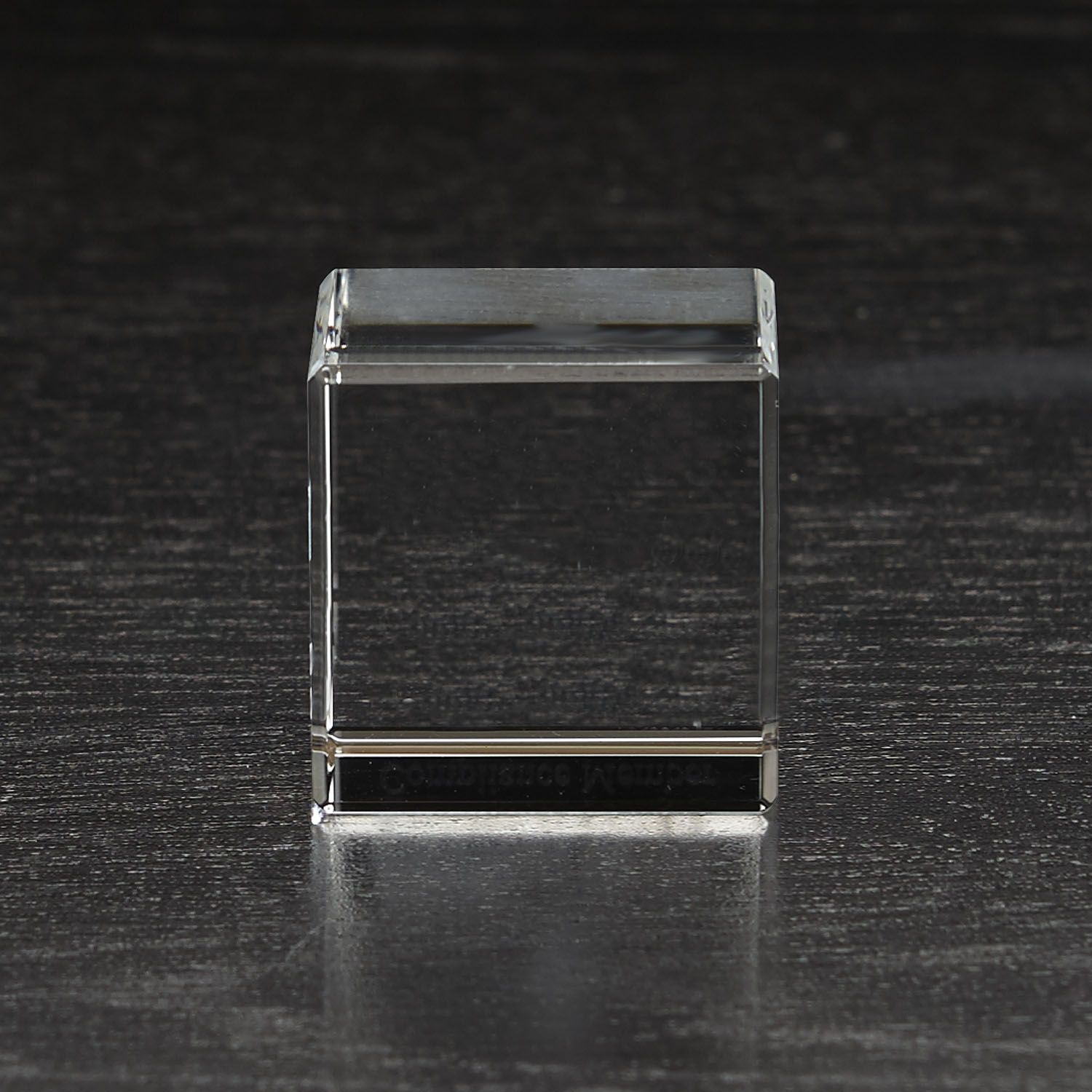 Picture of Small Flat Cube 3D Crystal Award