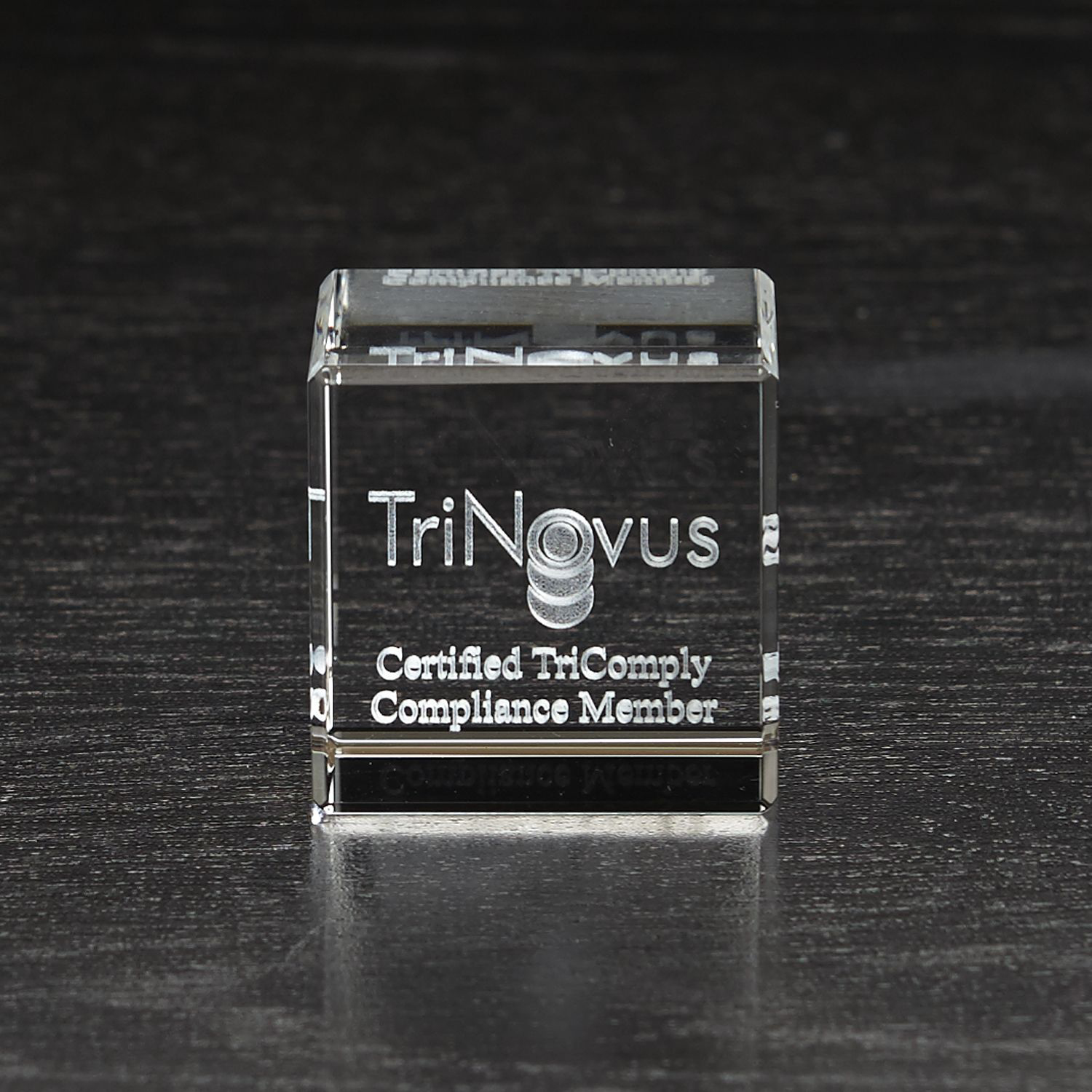 Picture of Small Flat Cube 3D Crystal Award