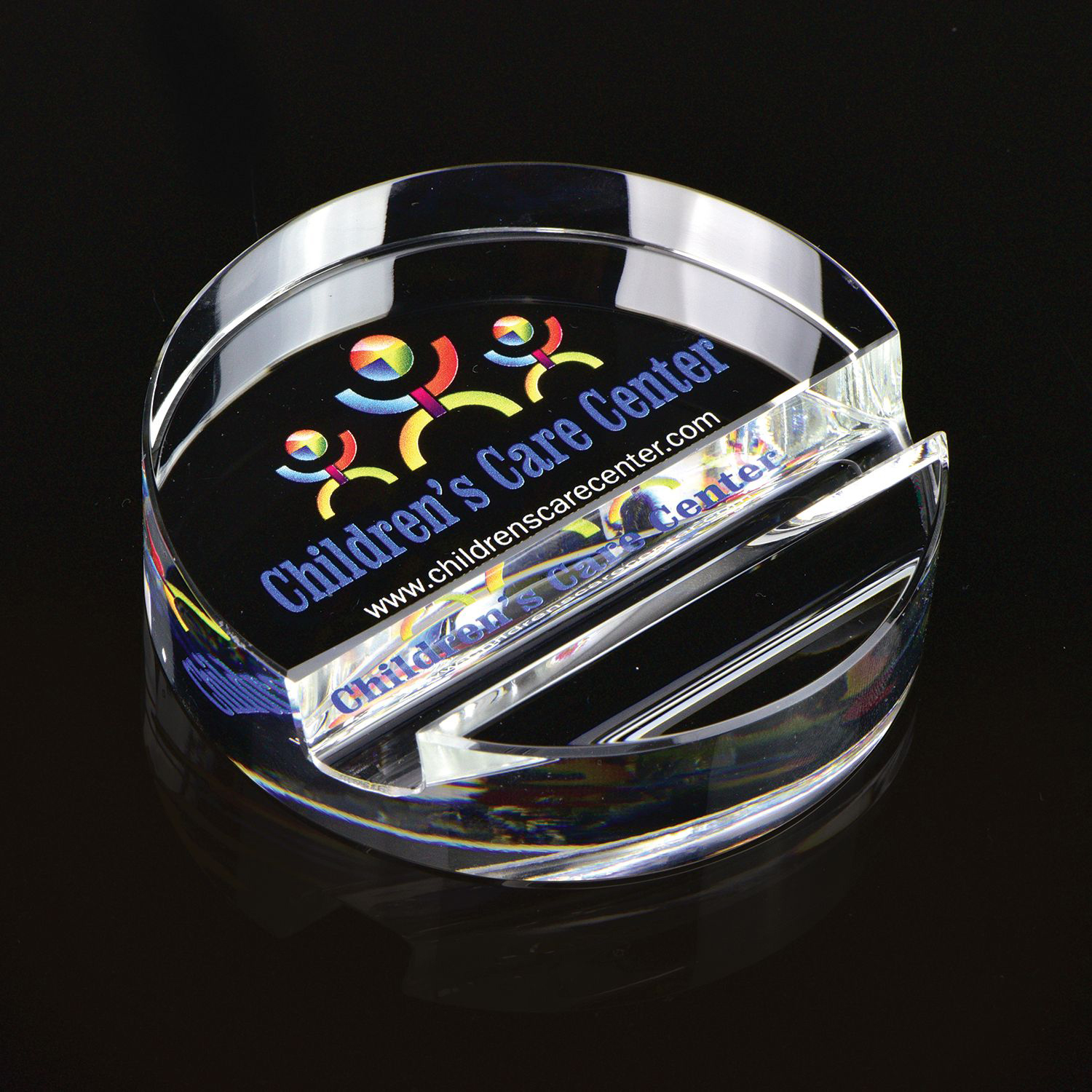 Picture of Round Crystal Phone Stand Paperweight