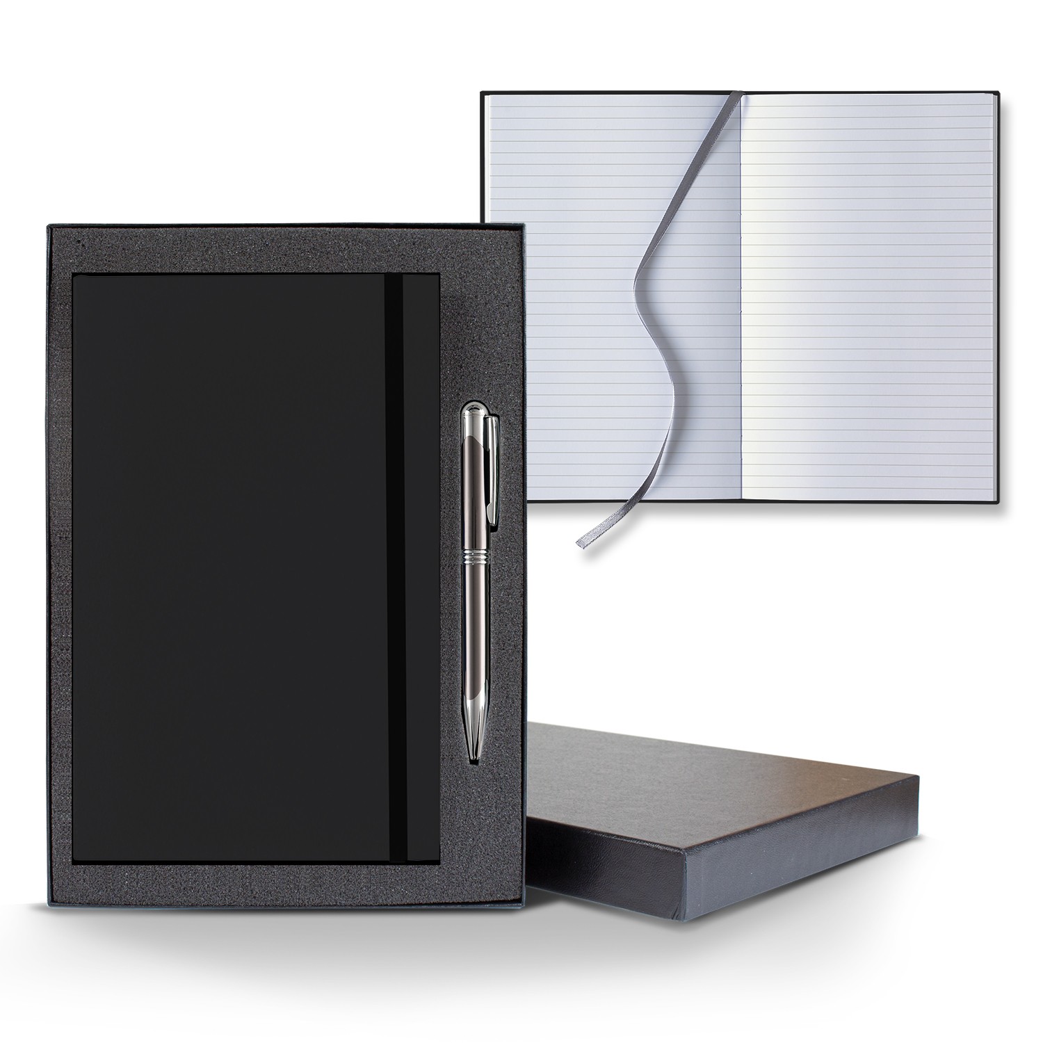 Picture of Castelli Matra Banded Medio Lined White Page Journal Gift Set