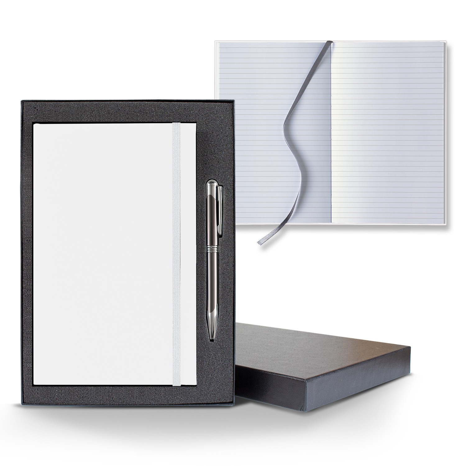 Picture of Castelli Matra Banded Medio Lined White Page Journal Gift Set