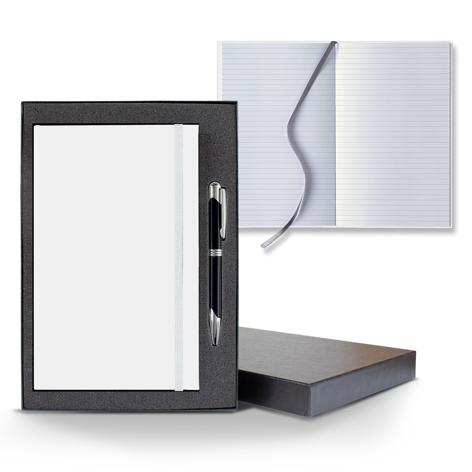 Picture of Castelli Matra Banded Medio Lined White Page Journal Gift Set