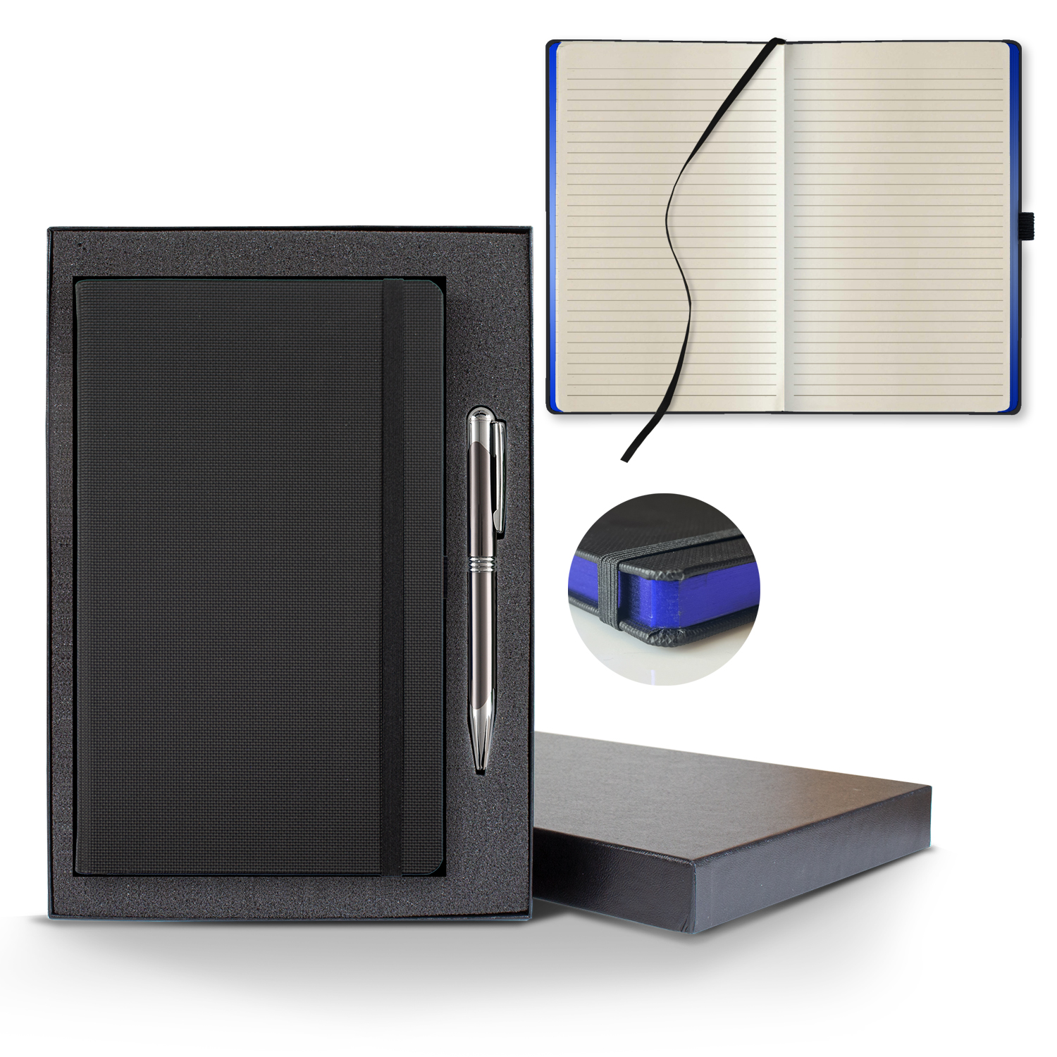 Picture of Castelli All Metal Medio Lined Ivory Page Journal Gift Set