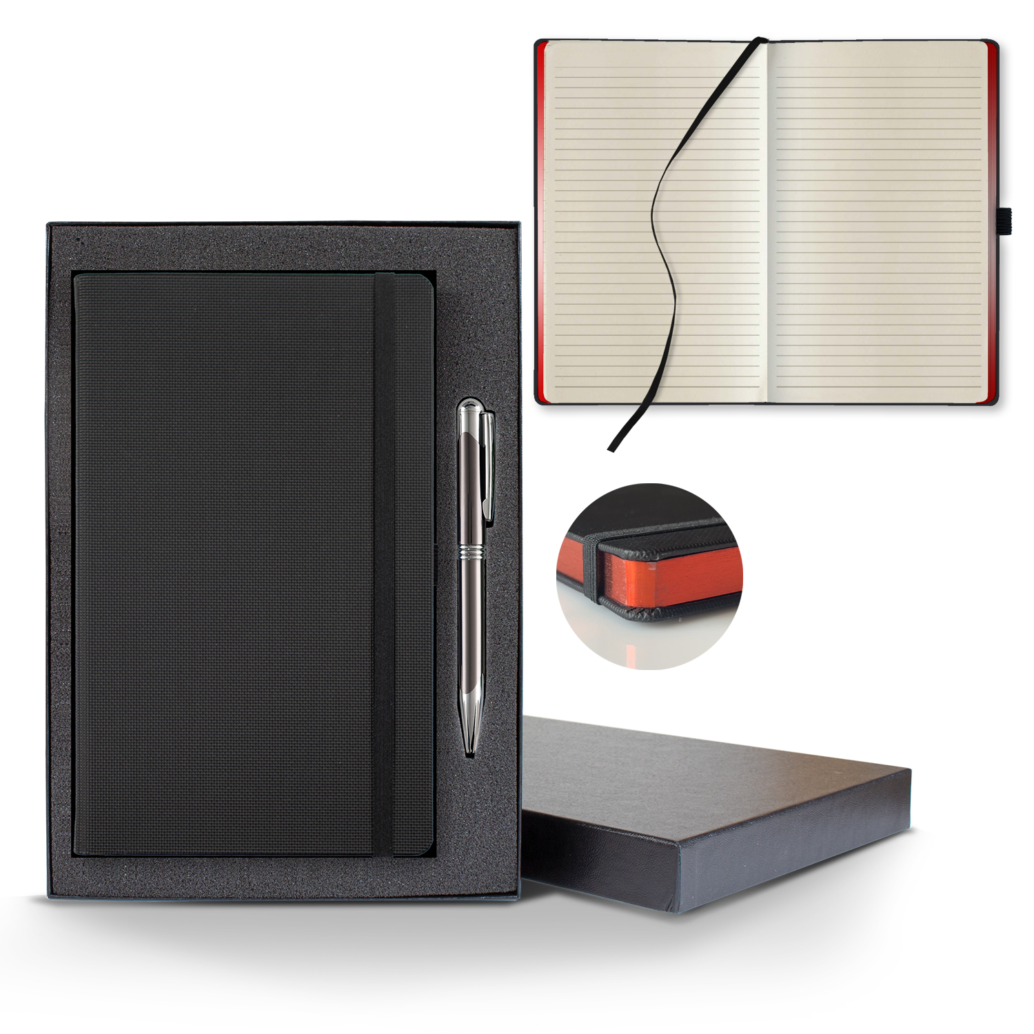 Picture of Castelli All Metal Medio Lined Ivory Page Journal Gift Set