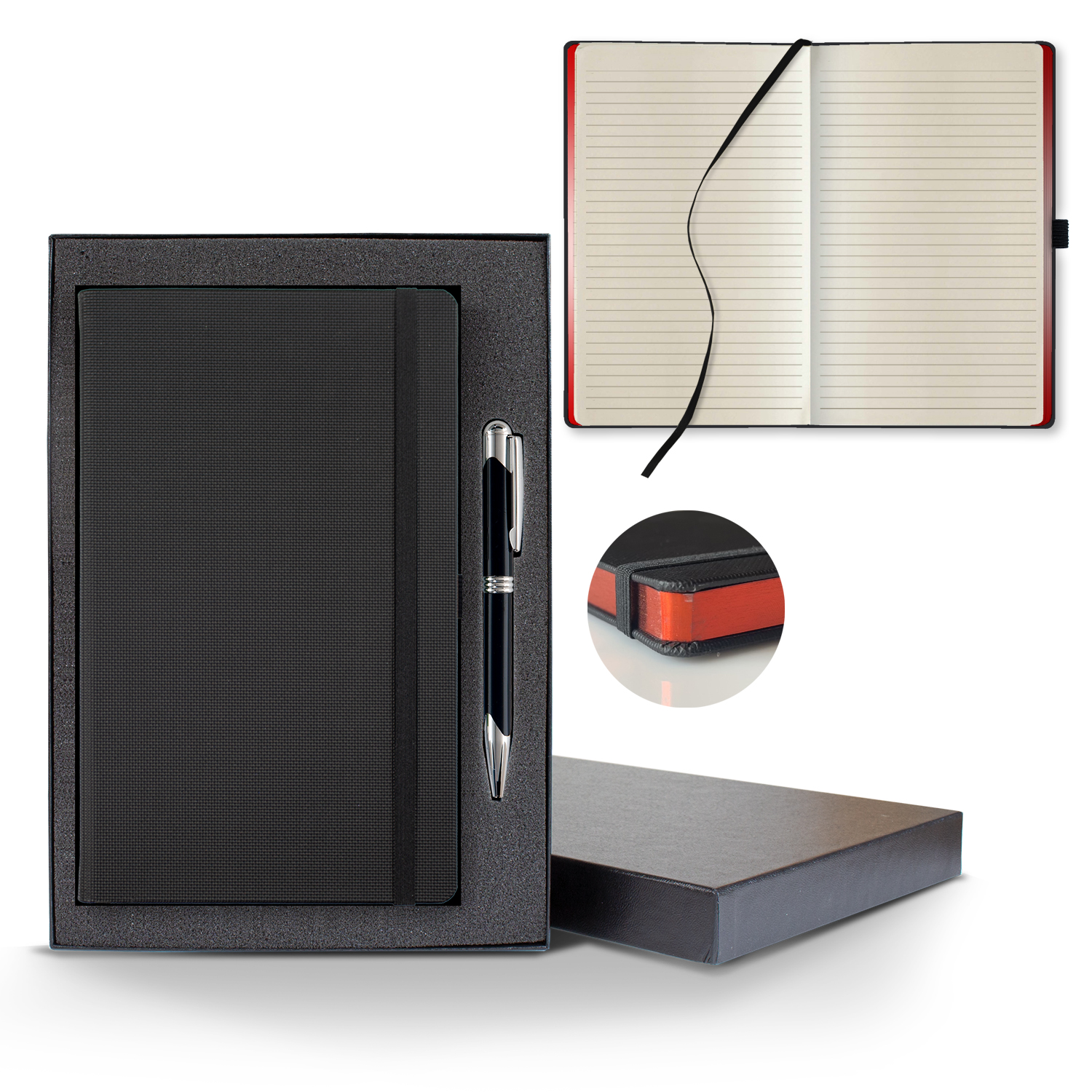 Picture of Castelli All Metal Medio Lined Ivory Page Journal Gift Set