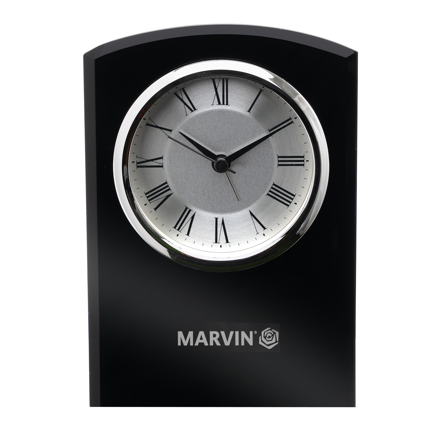 Picture of Self-Standing Black Glass Desk Clock