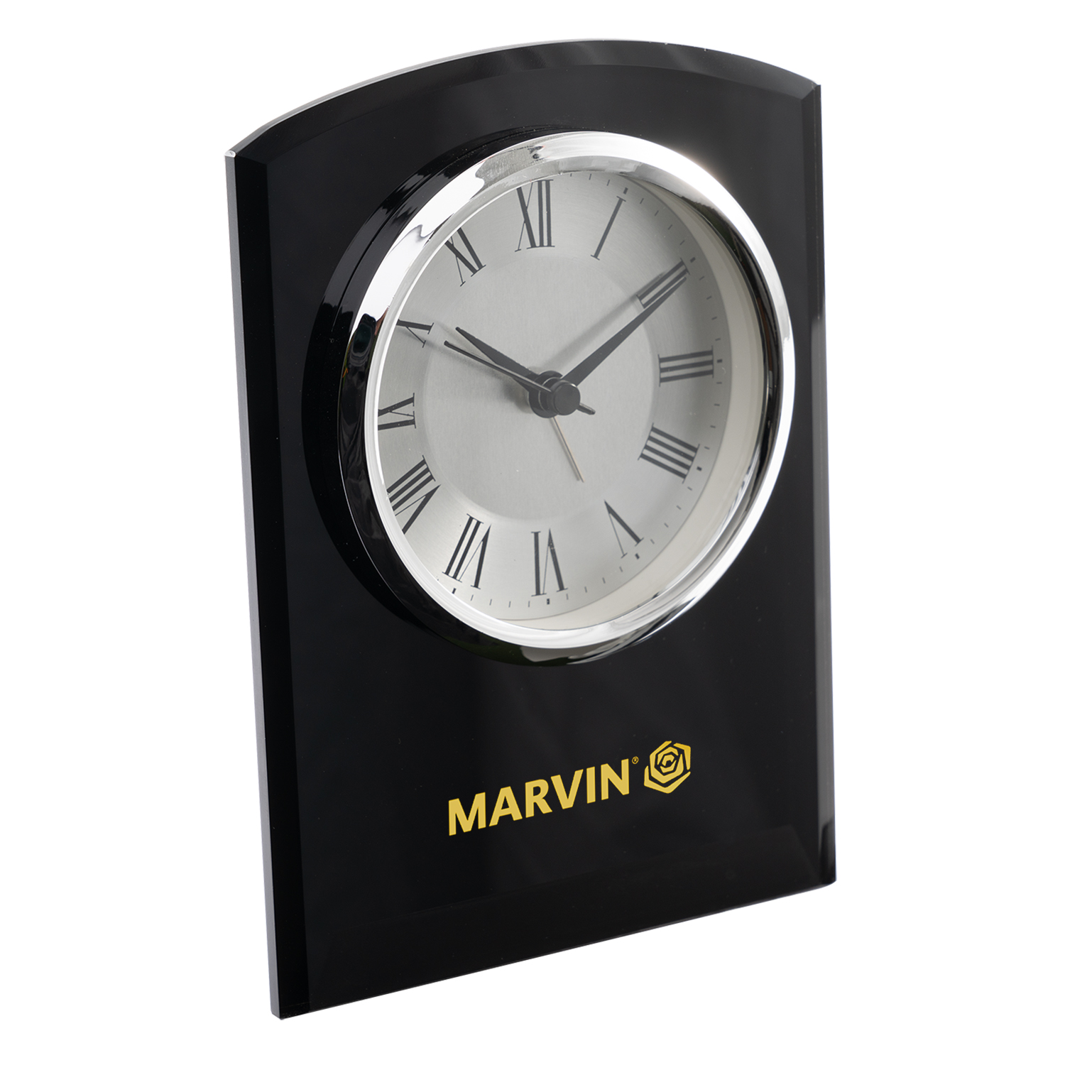 Picture of Self-Standing Black Glass Desk Clock