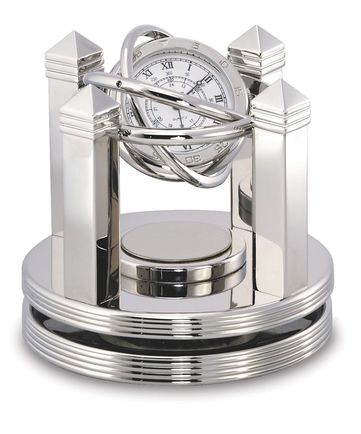 Picture of Celestial Silver Gimbal Clock
