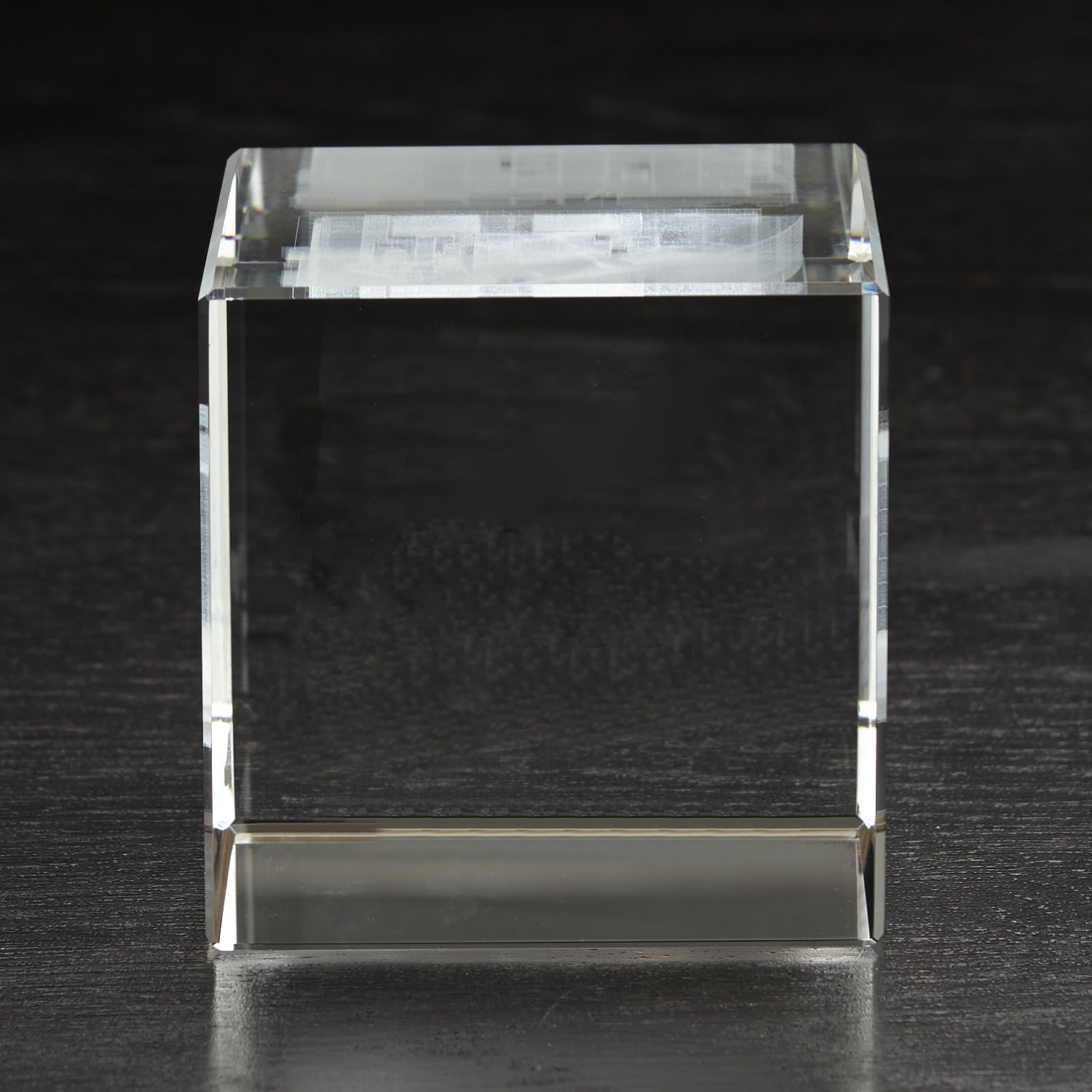Picture of Large Flat Cube 3D Crystal Award