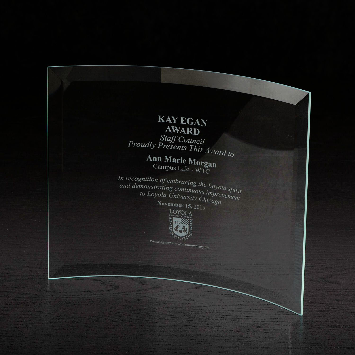 Picture of Crescent X-Large Glass Award