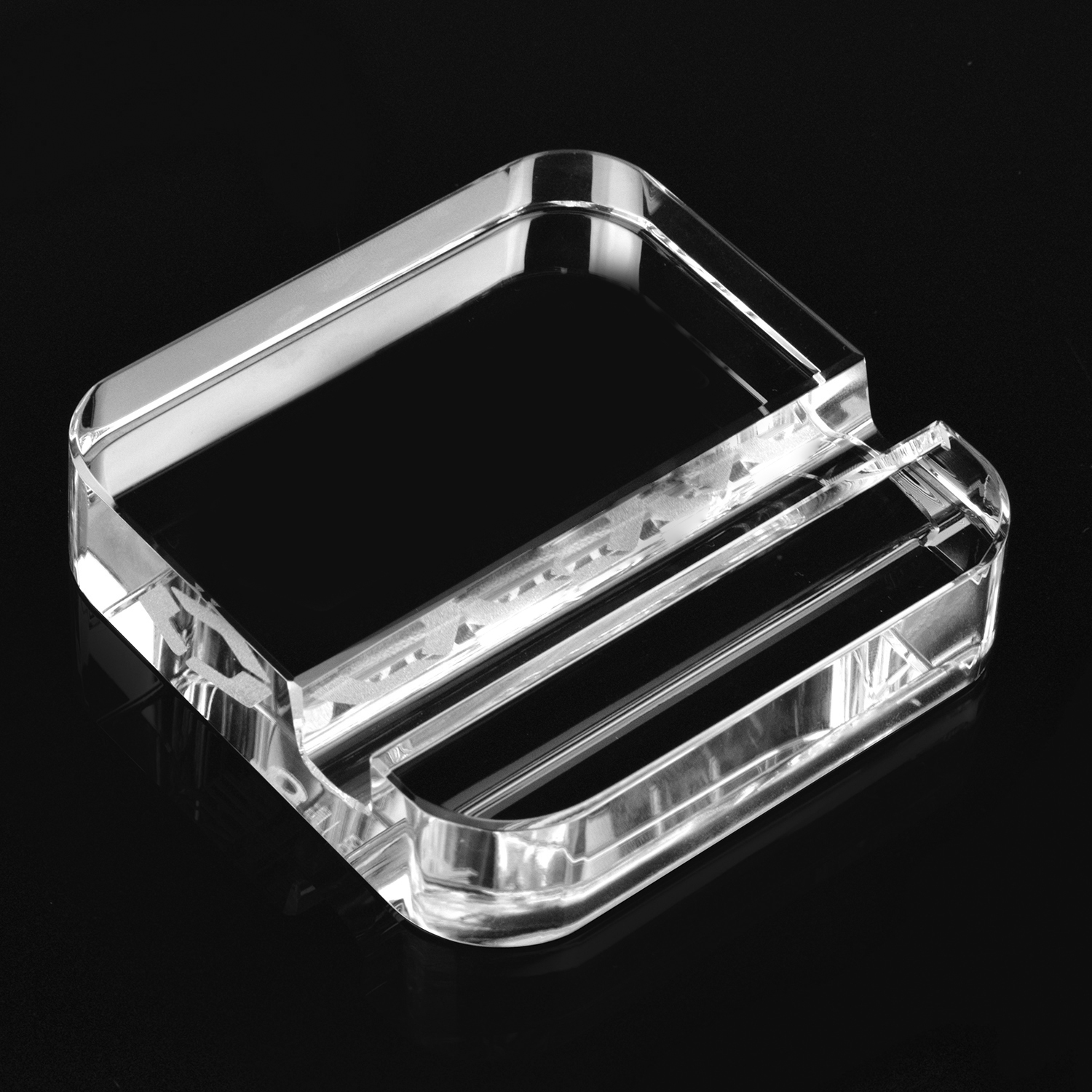 Picture of Square Crystal Phone Stand Paperweight