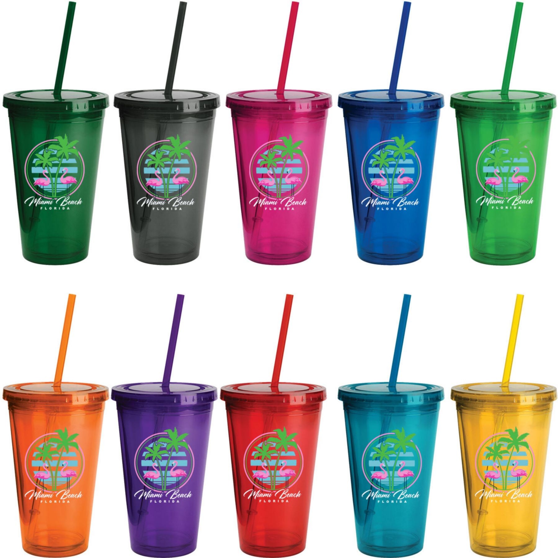 Picture of Full Color Wrap Sunsplash Color Tumbler 16 Oz