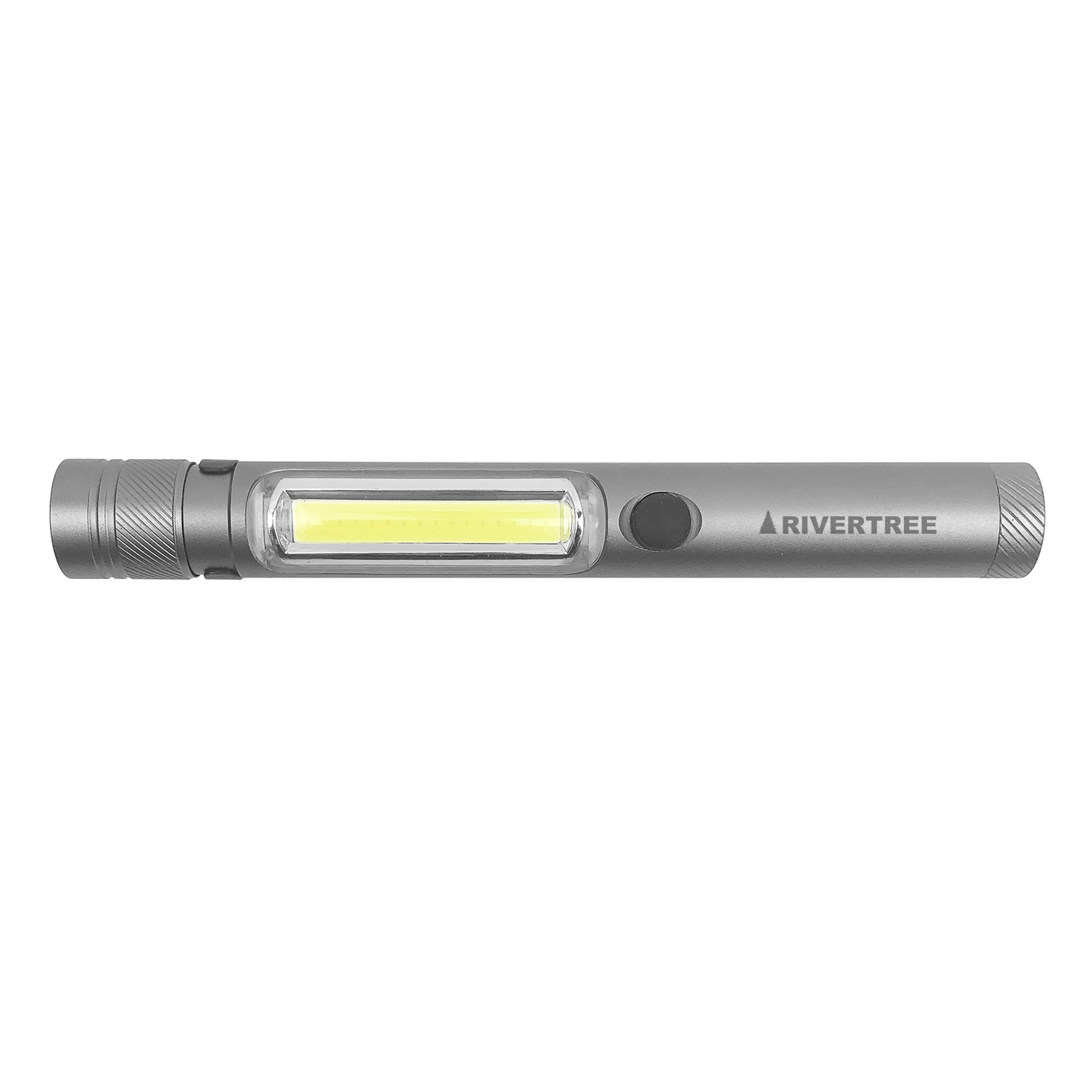 Picture of Gun Metal Magnetic Clip-On Dual Flashlight