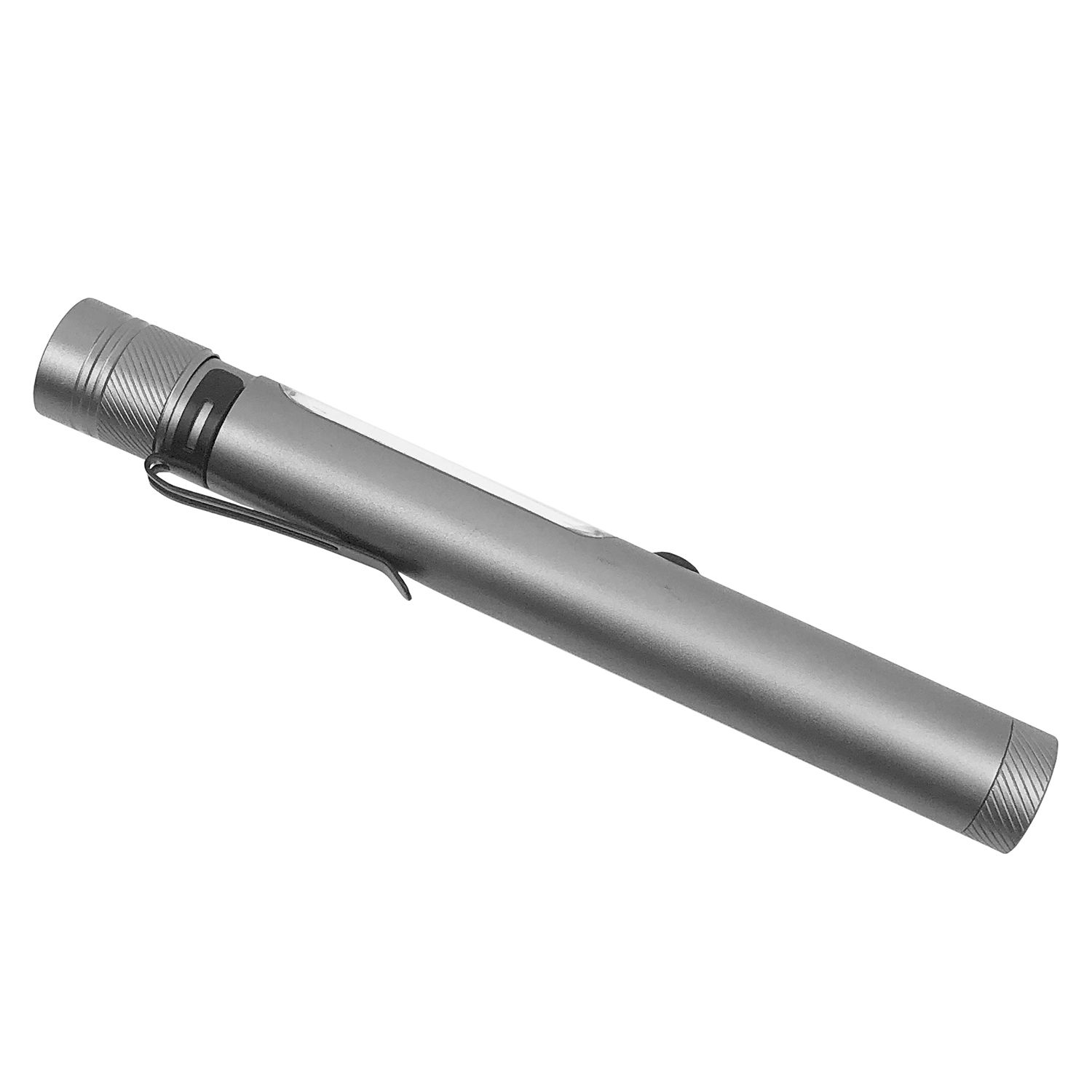 Picture of Gun Metal Magnetic Clip-On Dual Flashlight