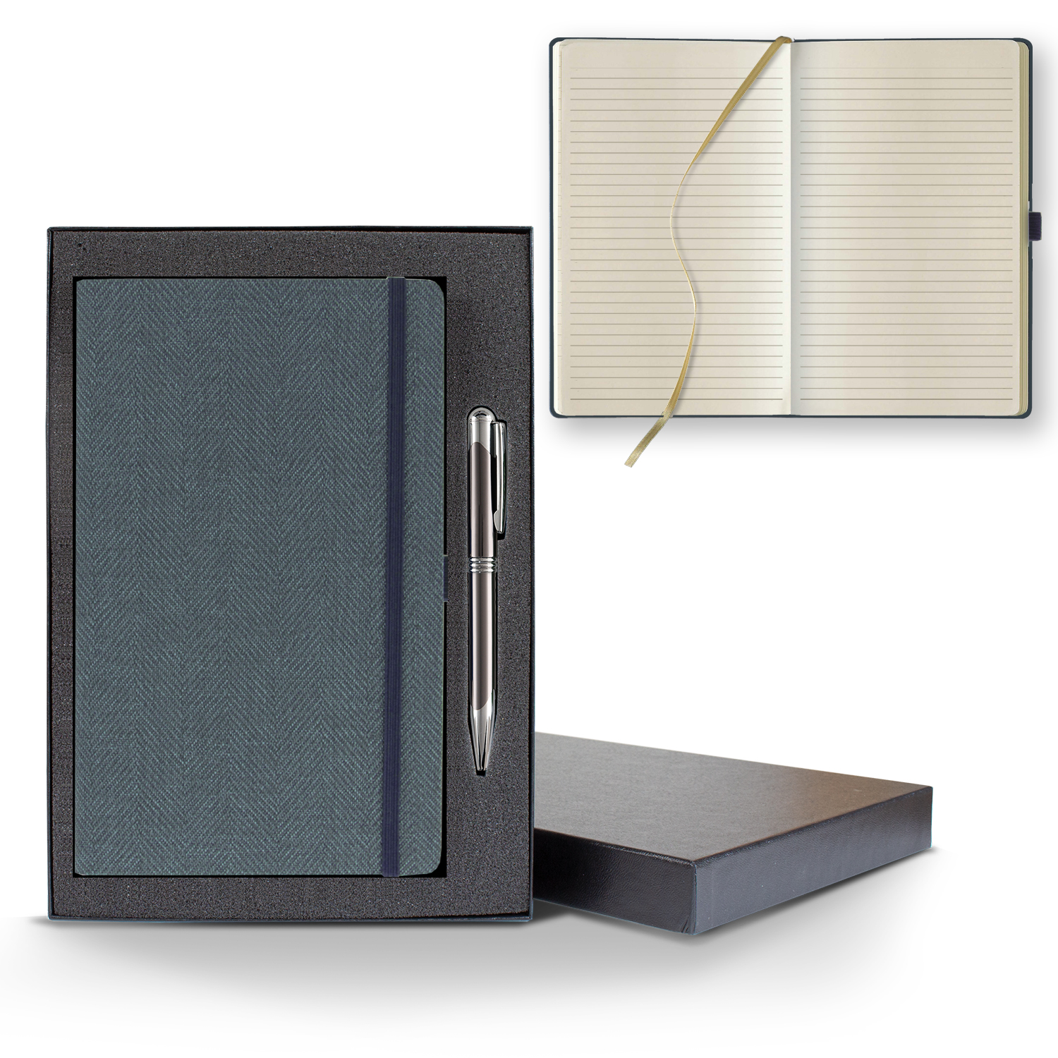 Picture of Castelli Montana Medio Lined Ivory Page Journal Gift Set
