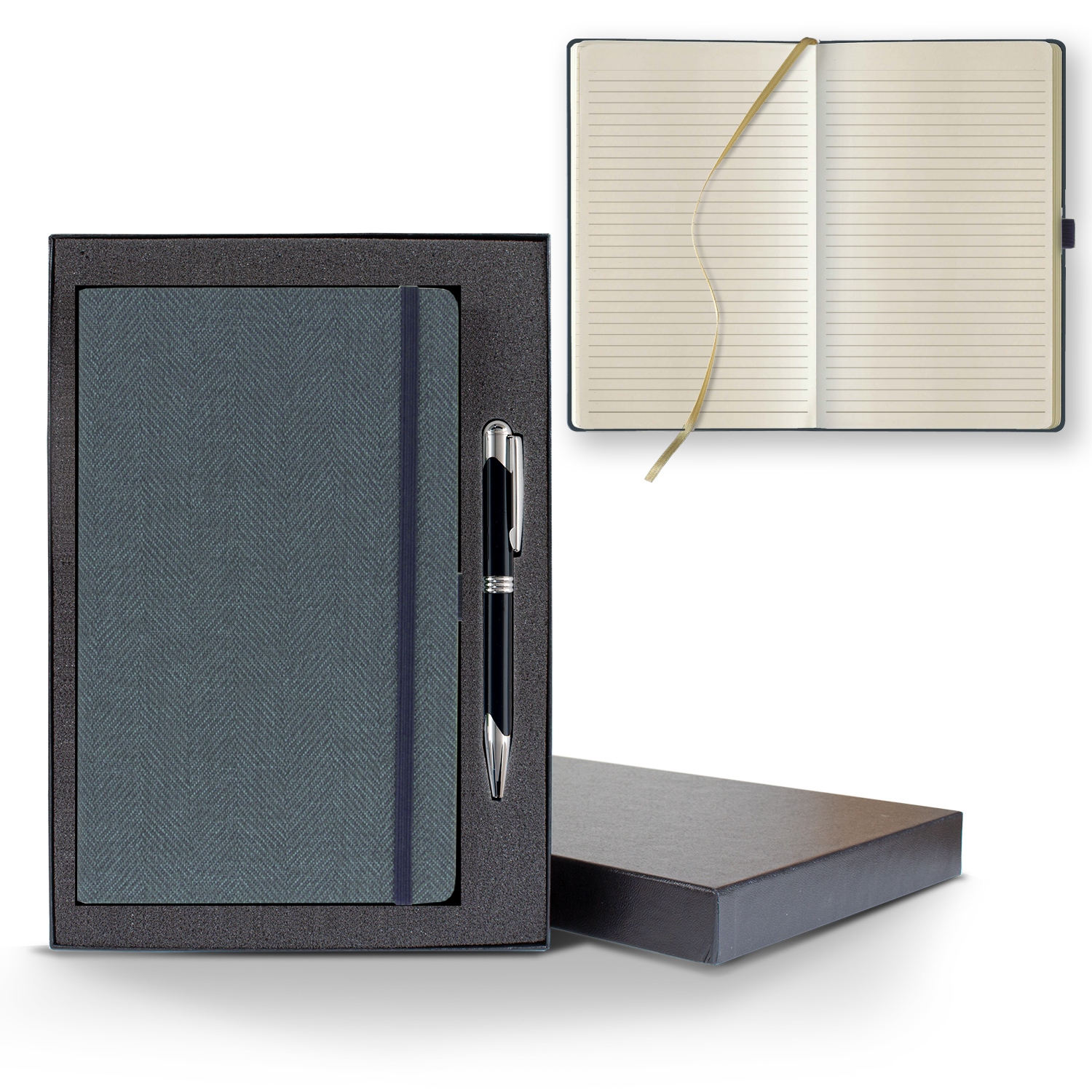 Picture of Castelli Montana Medio Lined Ivory Page Journal Gift Set
