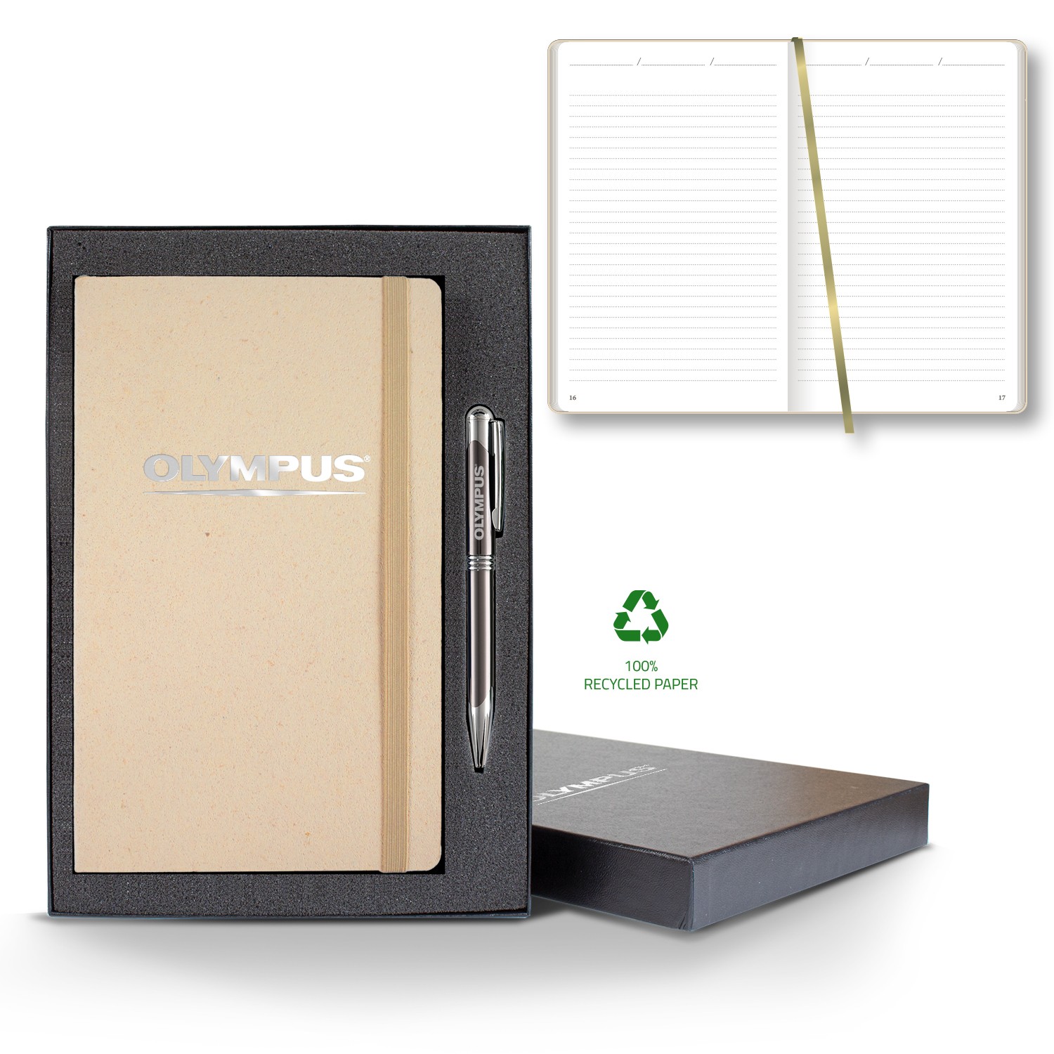 Picture of Castelli Carapace Medio Lined Recycled White Page Journal Gift Set