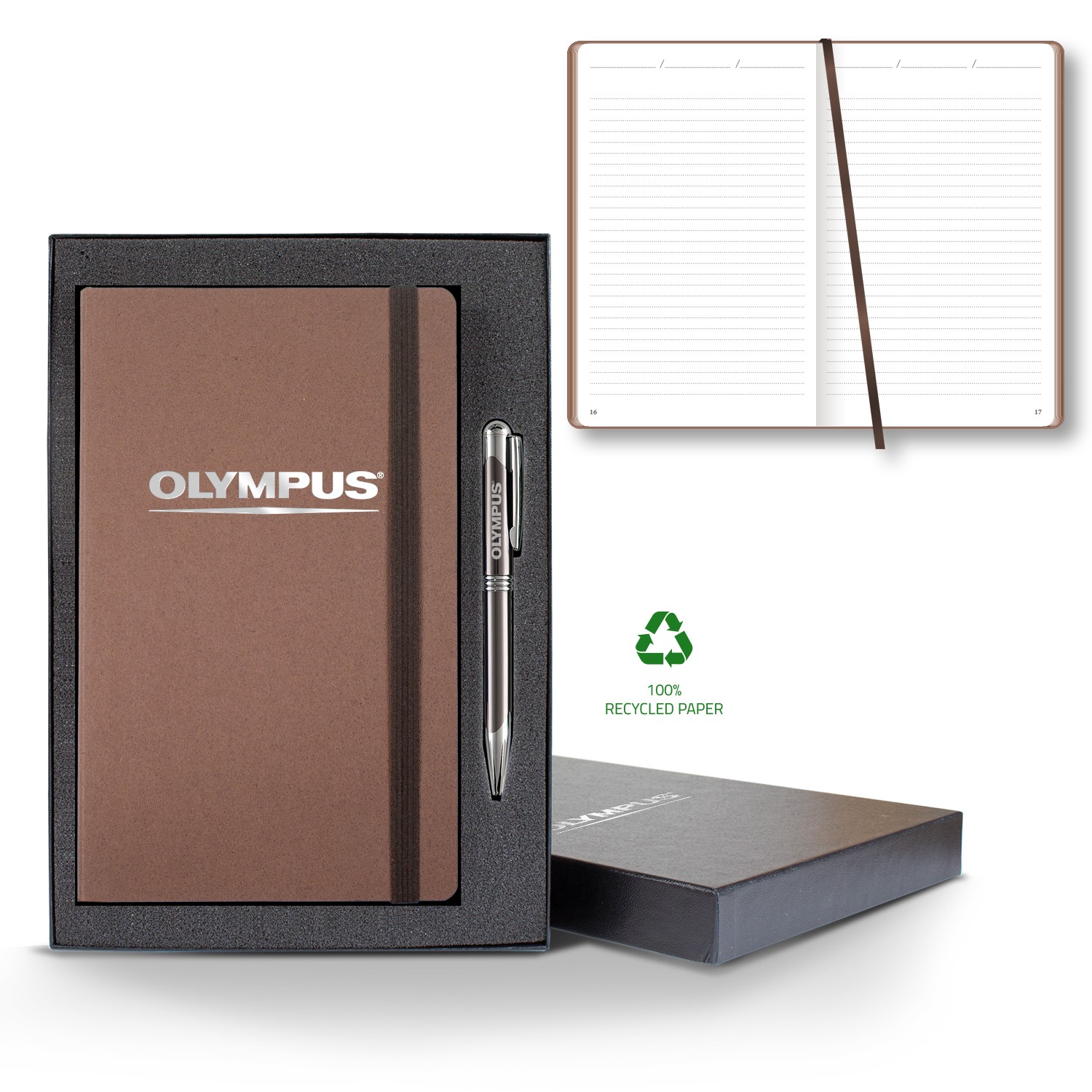 Picture of Castelli Carapace Medio Lined Recycled White Page Journal Gift Set