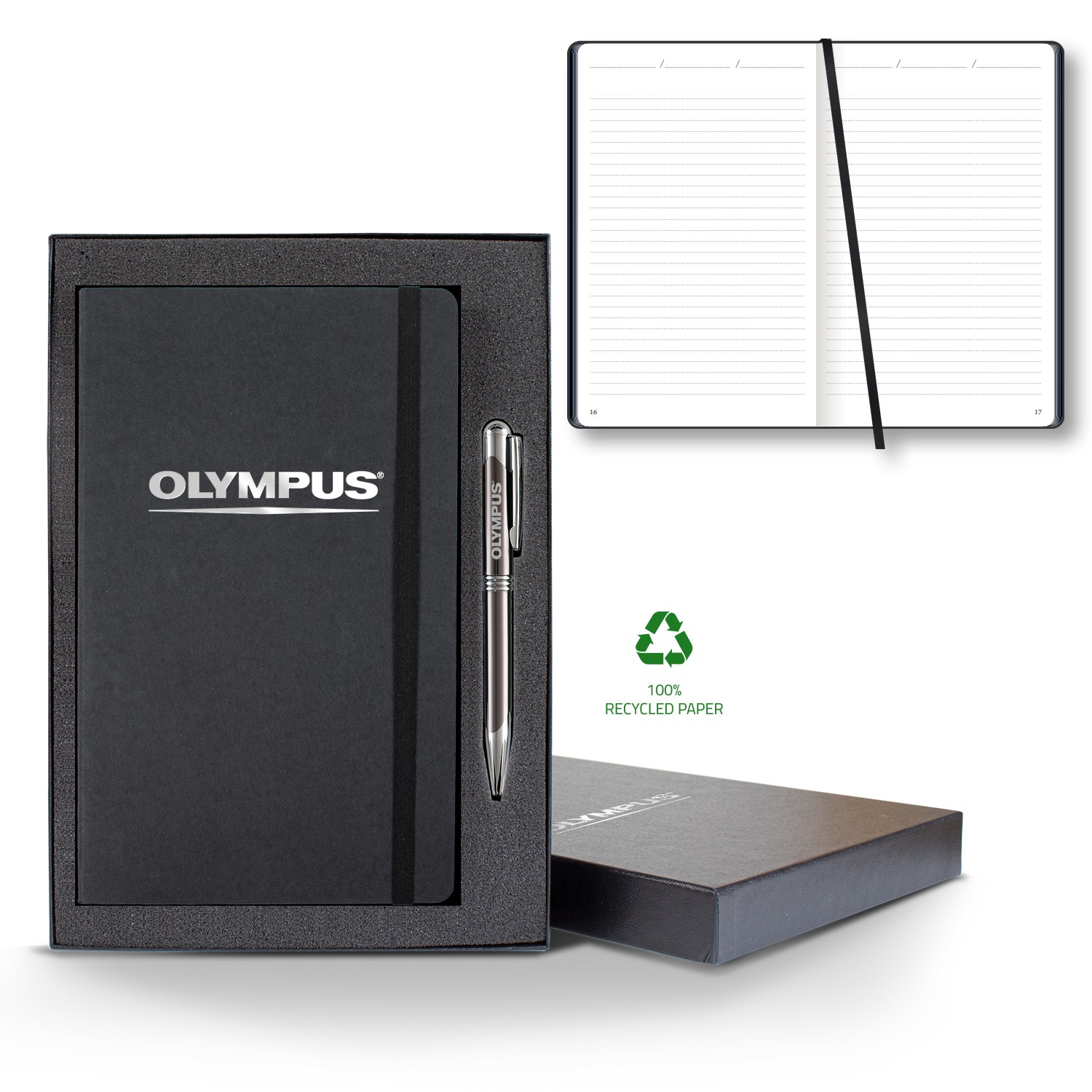 Picture of Castelli Carapace Medio Lined Recycled White Page Journal Gift Set
