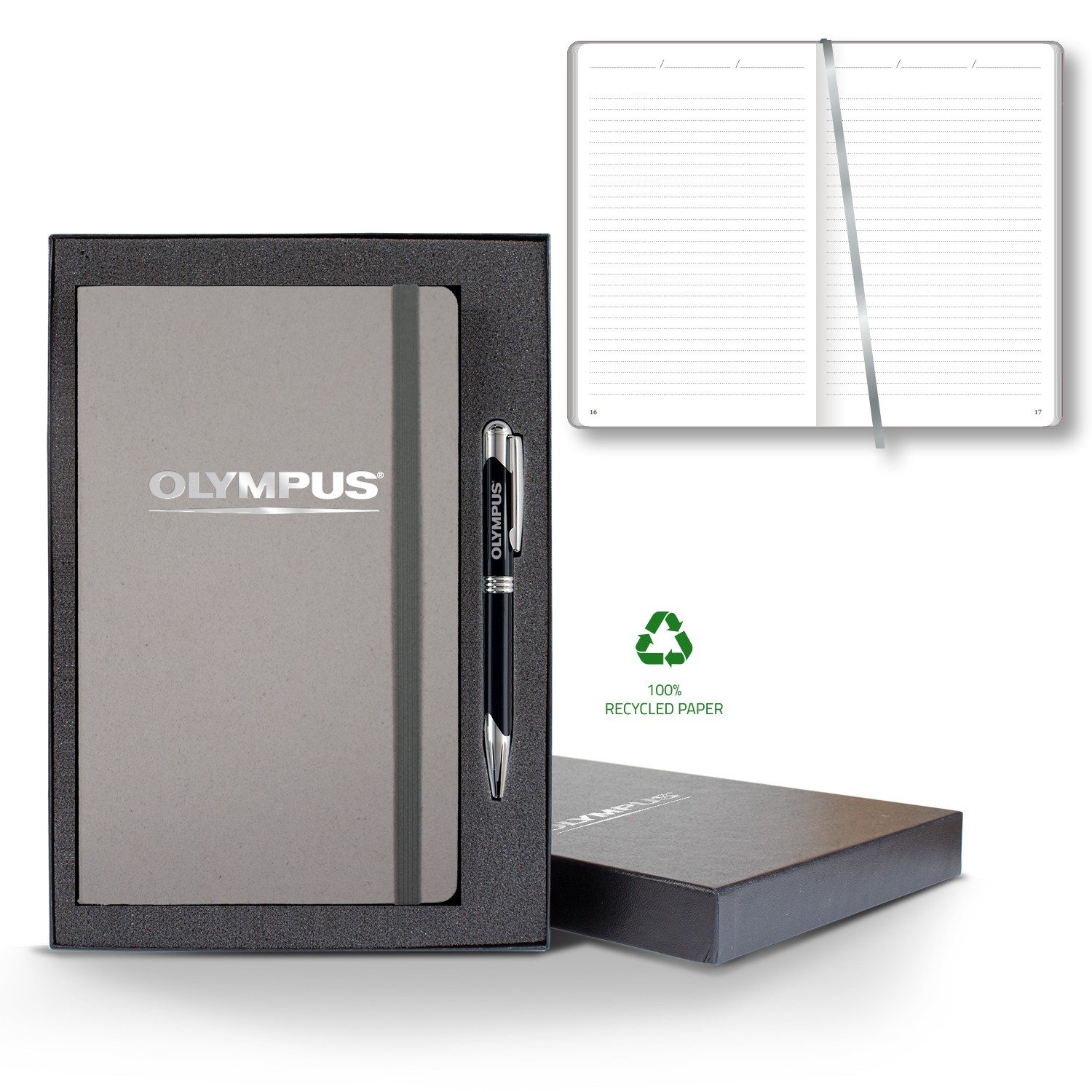 Picture of Castelli Carapace Medio Lined Recycled White Page Journal Gift Set