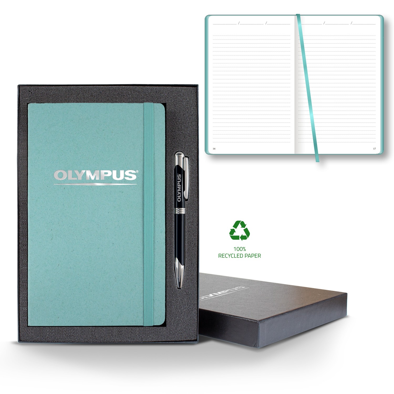 Picture of Castelli Carapace Medio Lined Recycled White Page Journal Gift Set