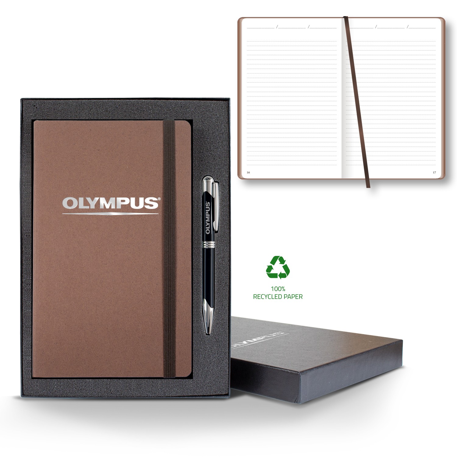 Picture of Castelli Carapace Medio Lined Recycled White Page Journal Gift Set
