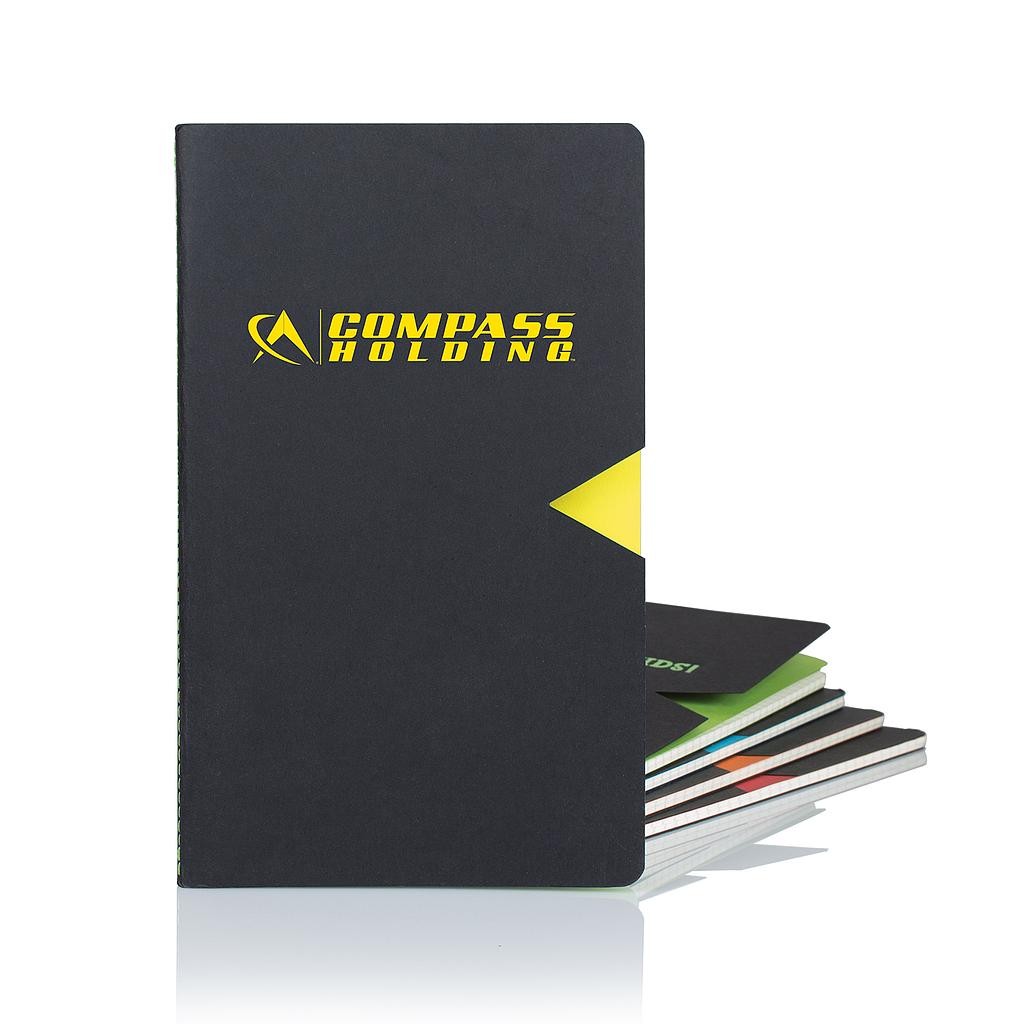 Picture of Castelli Black Notch Medio Lined Ivory Page Journal