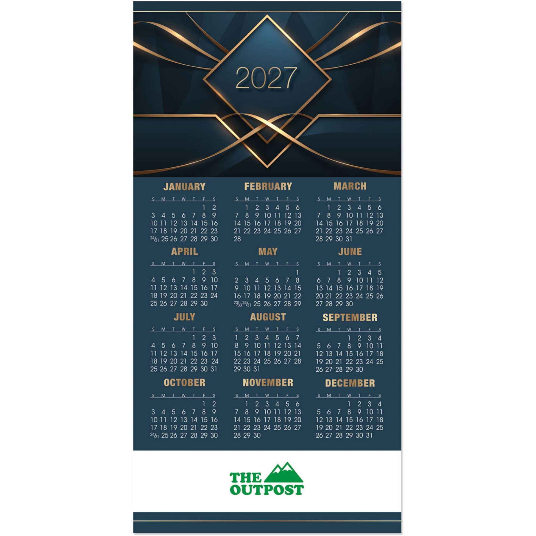 Picture of Glistening Bulbs Card To Calendar