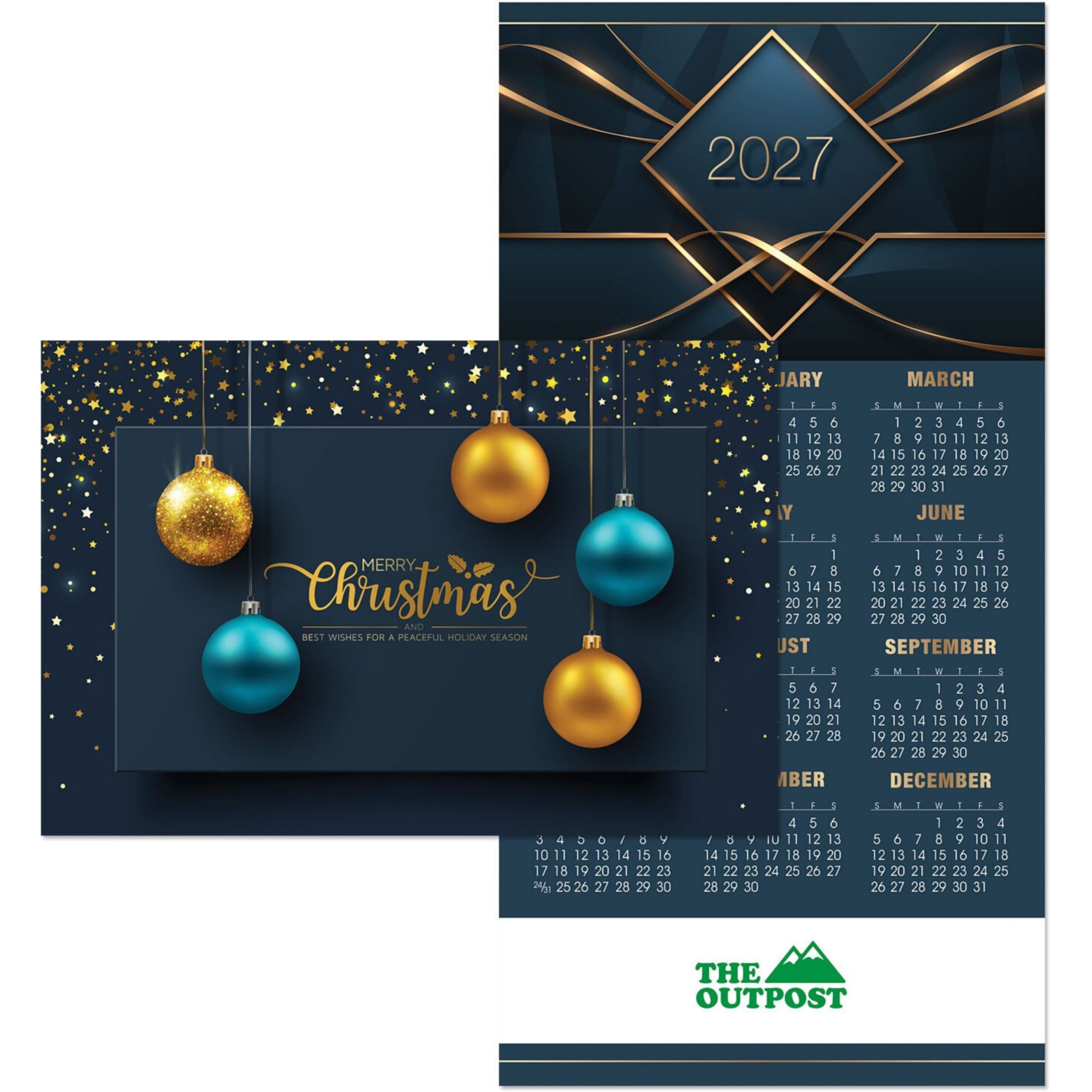 Picture of Glistening Bulbs Card To Calendar